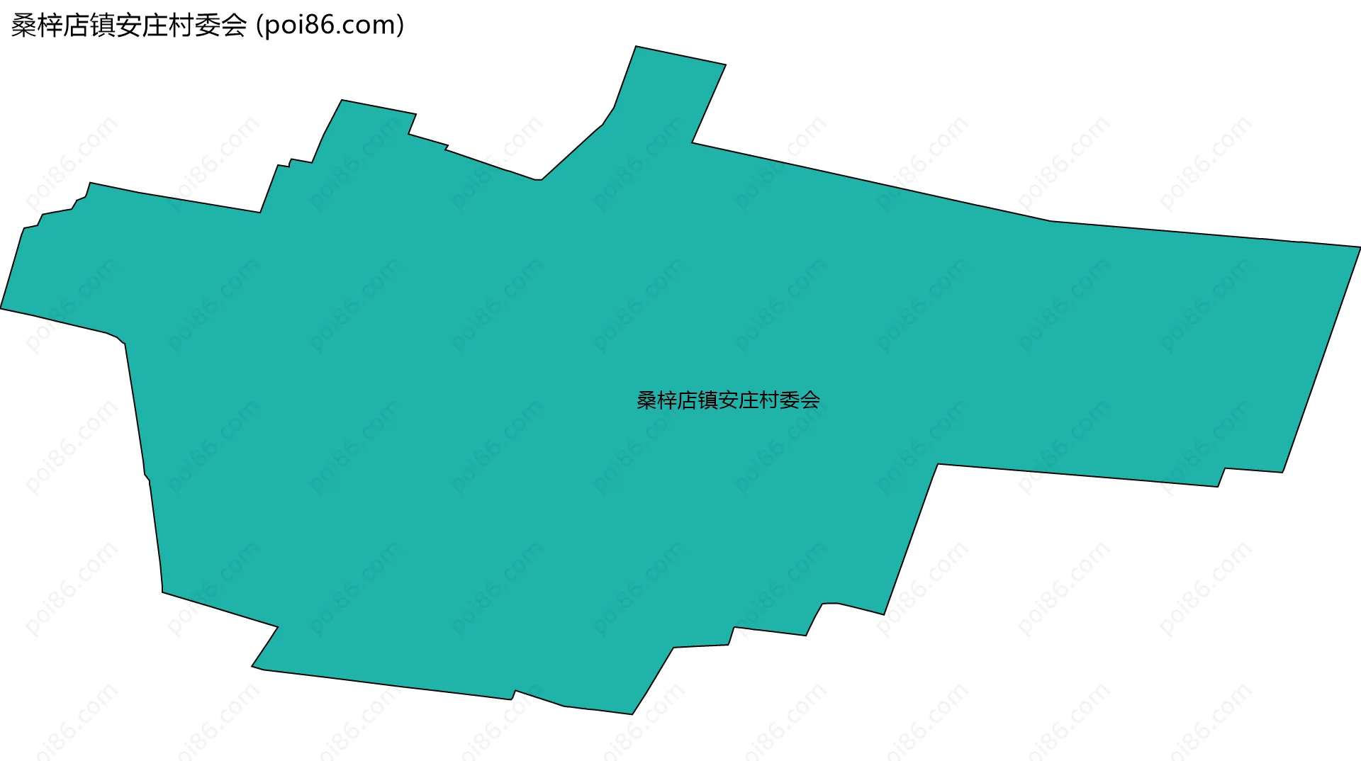 桑梓店镇安庄村委会边界地图