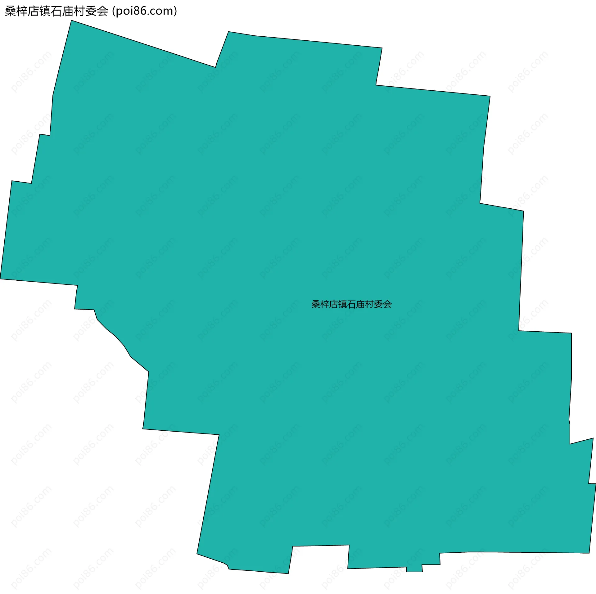 桑梓店镇石庙村委会边界地图