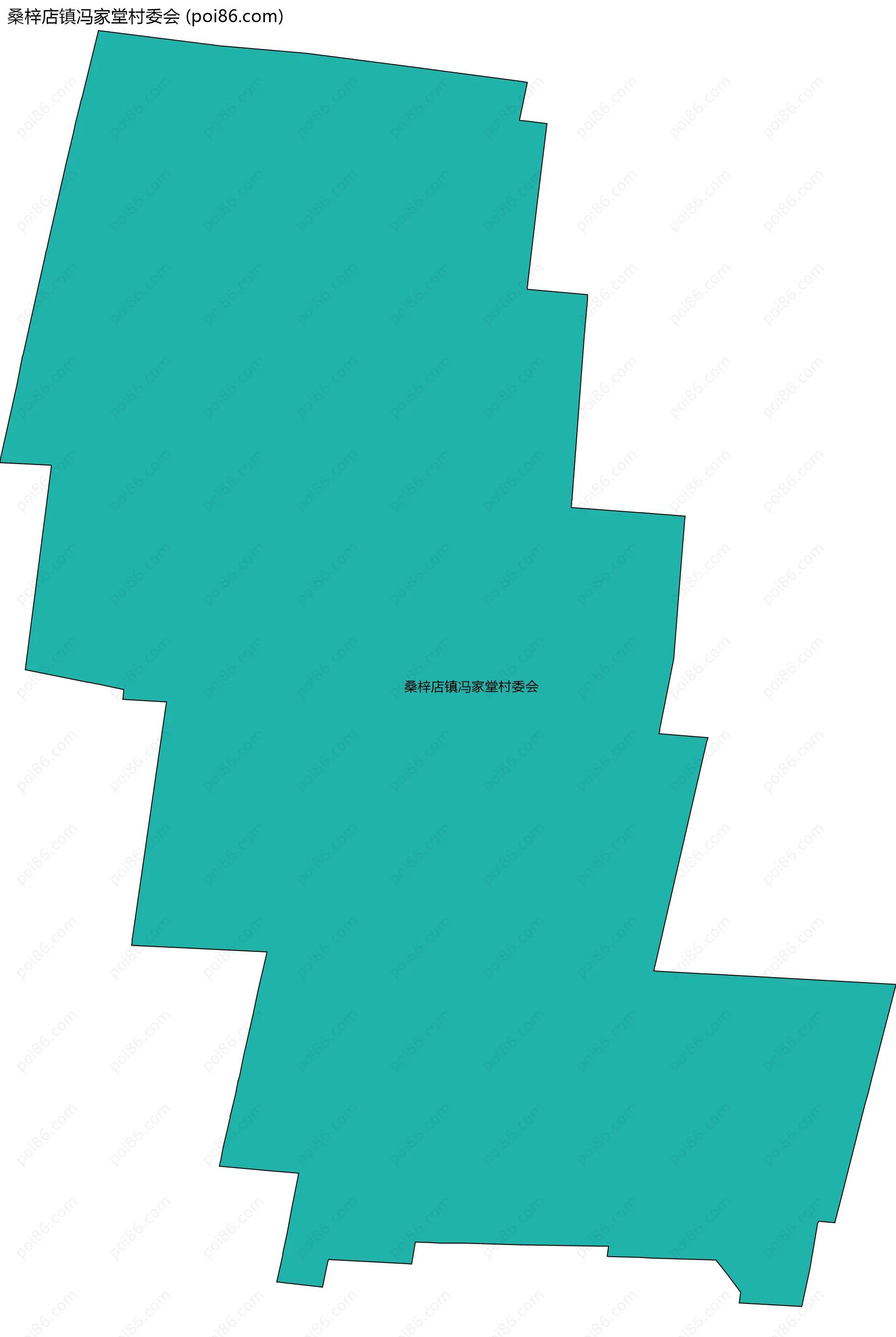 桑梓店镇冯家堂村委会边界地图