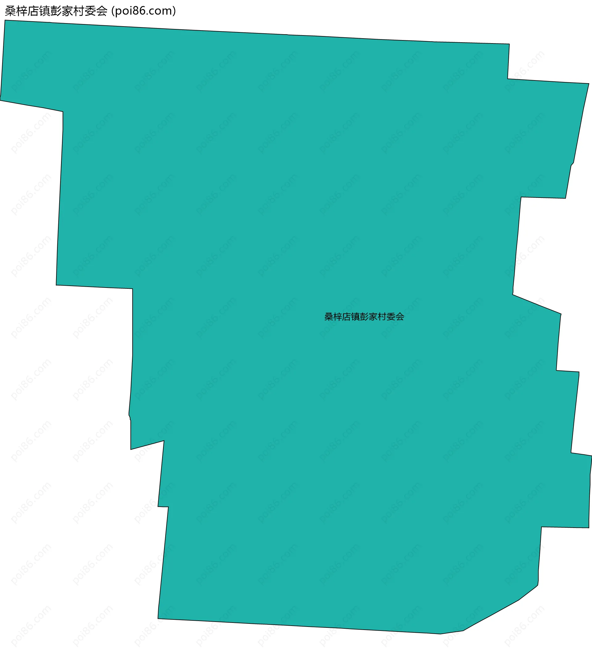 桑梓店镇彭家村委会边界地图