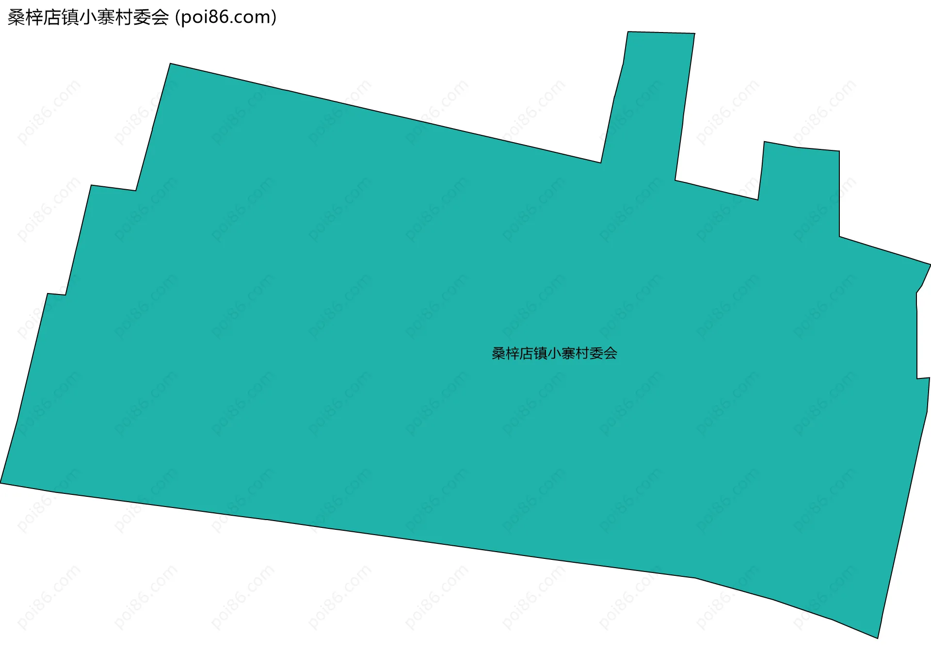 桑梓店镇小寨村委会边界地图