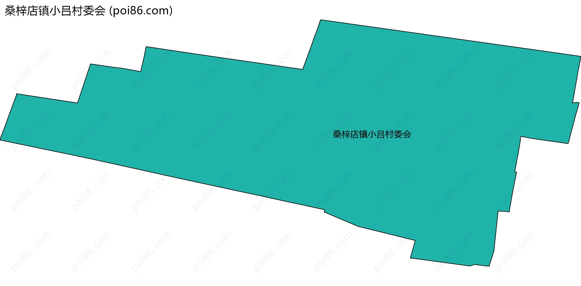 桑梓店镇小吕村委会边界地图