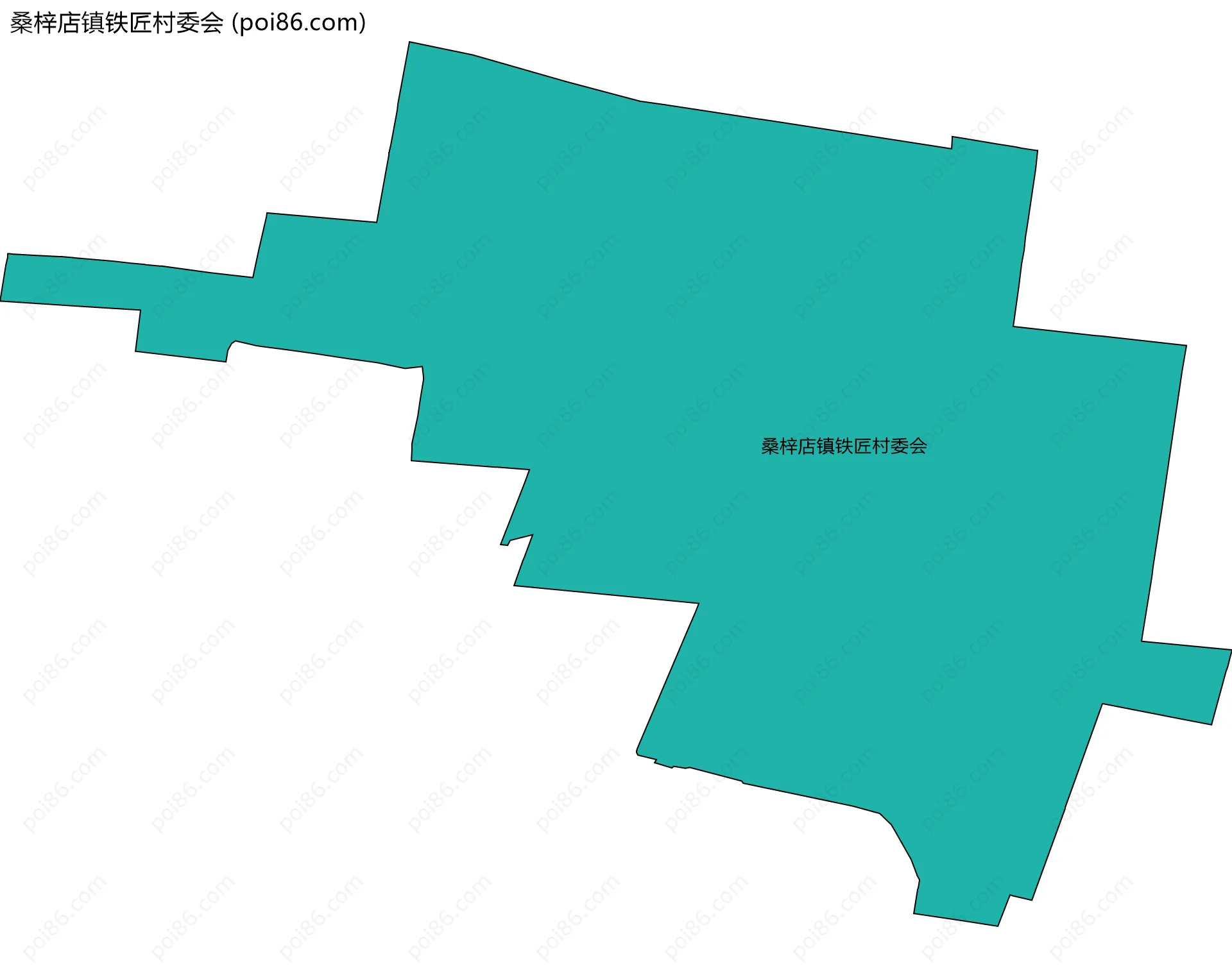 桑梓店镇铁匠村委会边界地图