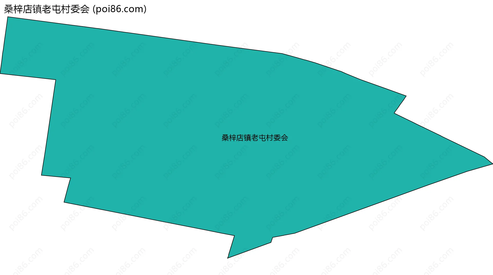 桑梓店镇老屯村委会边界地图