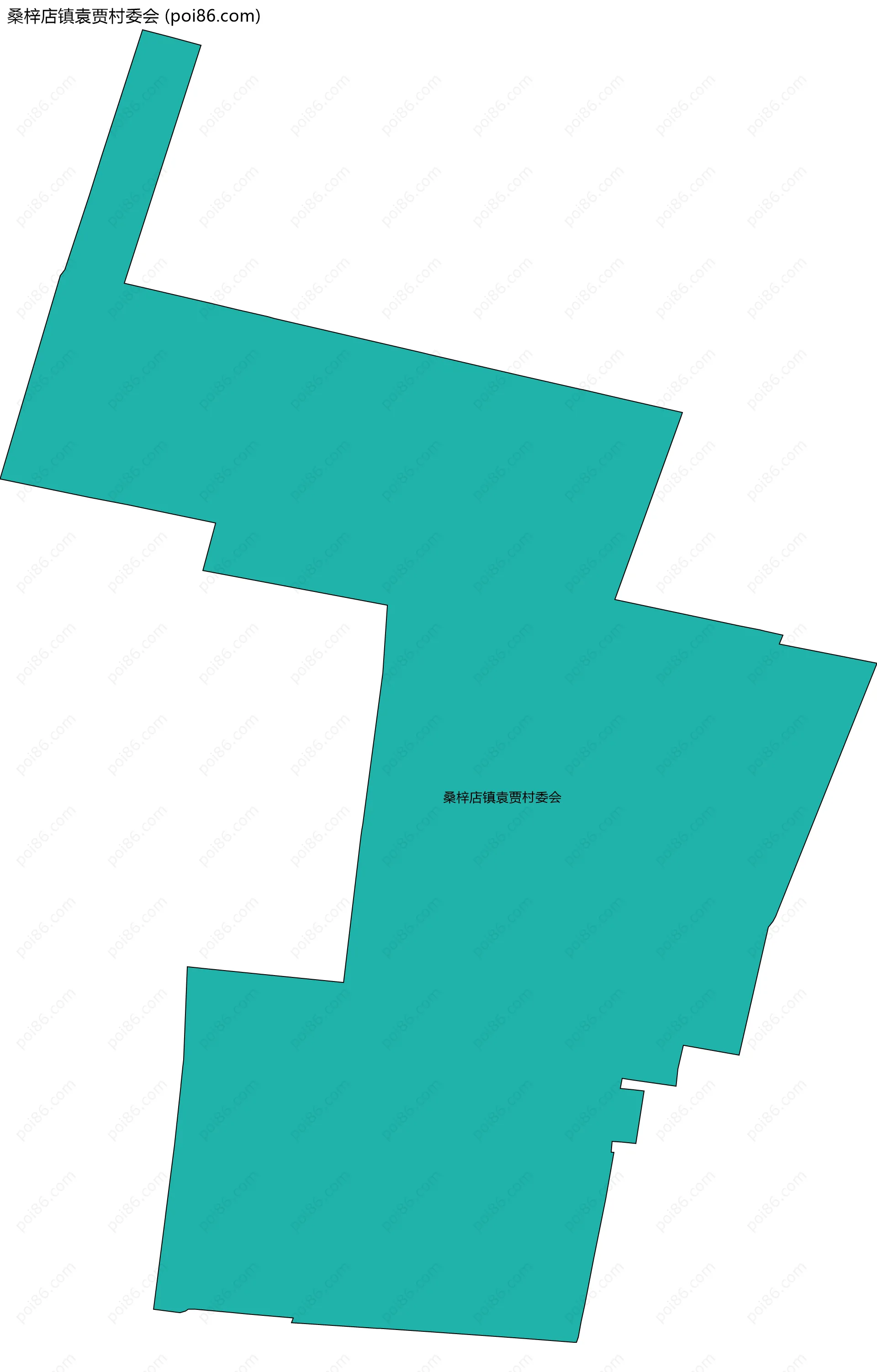 桑梓店镇袁贾村委会边界地图