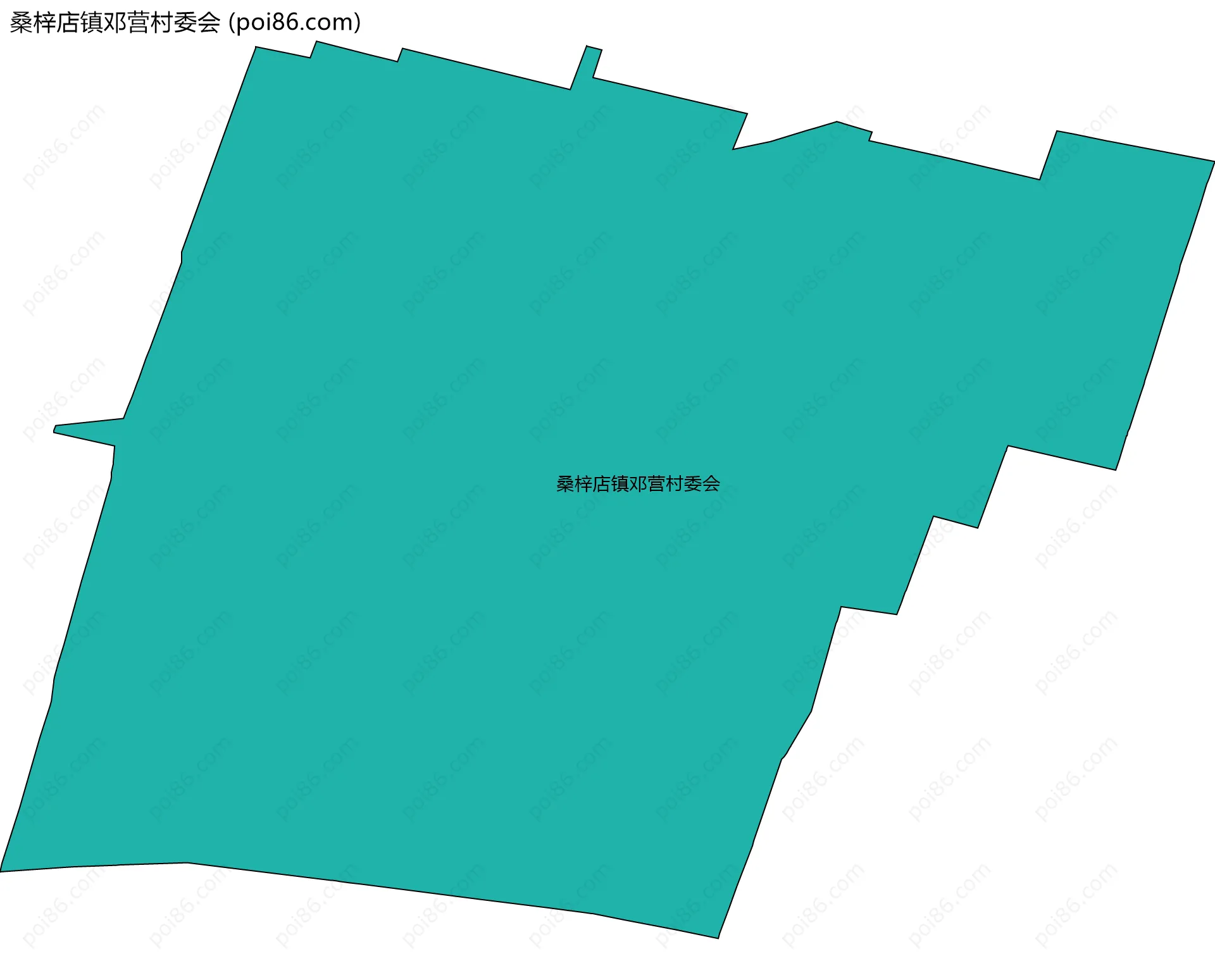 桑梓店镇邓营村委会边界地图