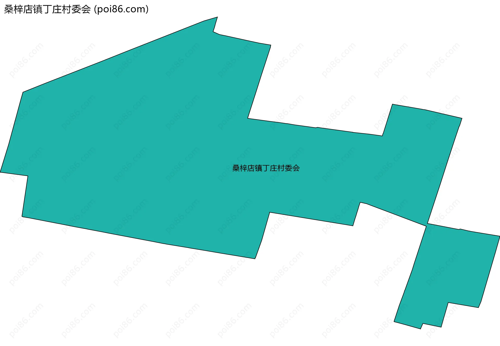 桑梓店镇丁庄村委会边界地图