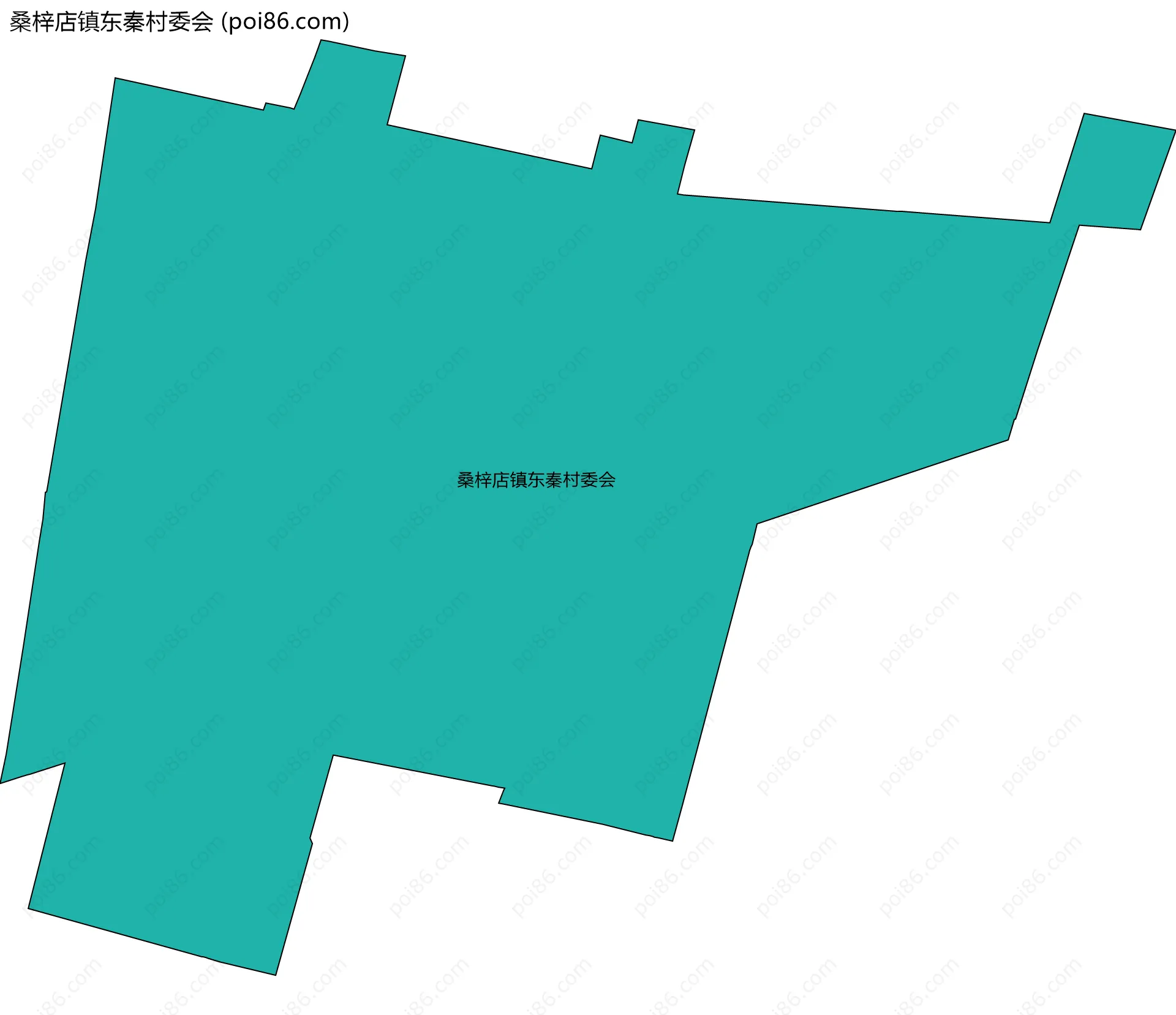 桑梓店镇东秦村委会边界地图