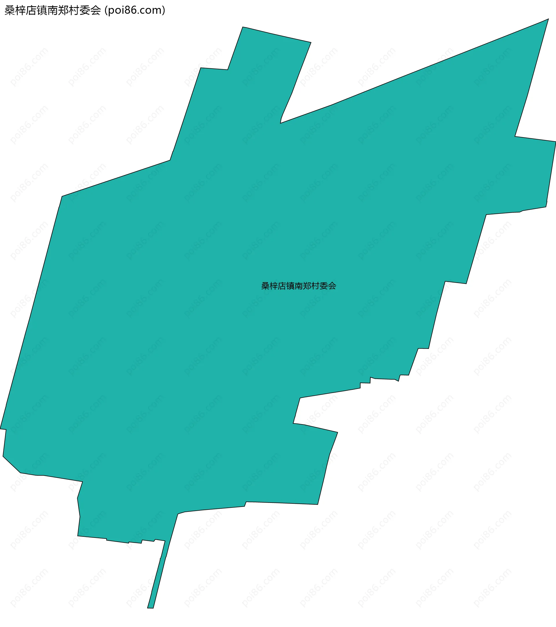 桑梓店镇南郑村委会边界地图