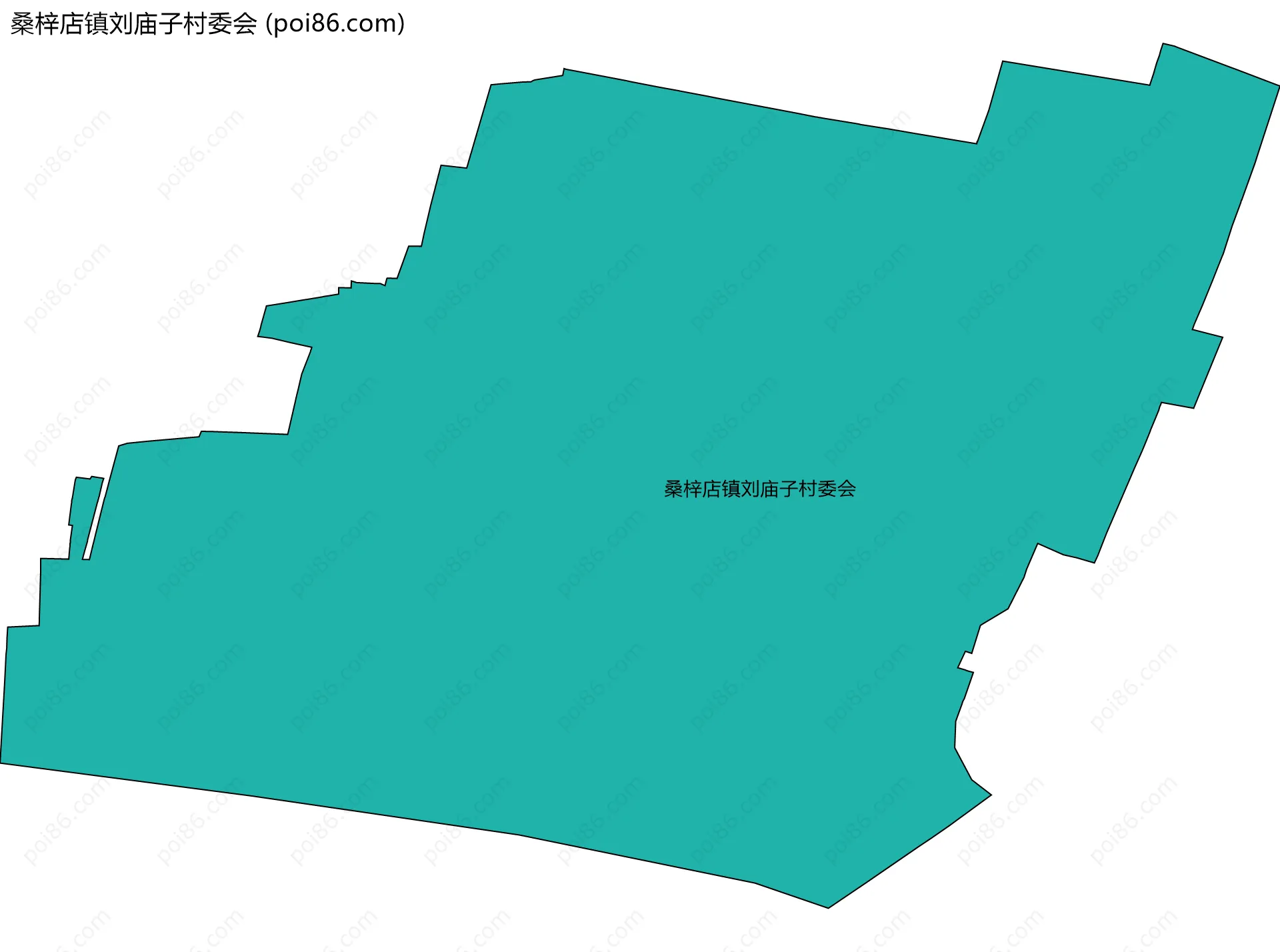 桑梓店镇刘庙子村委会边界地图