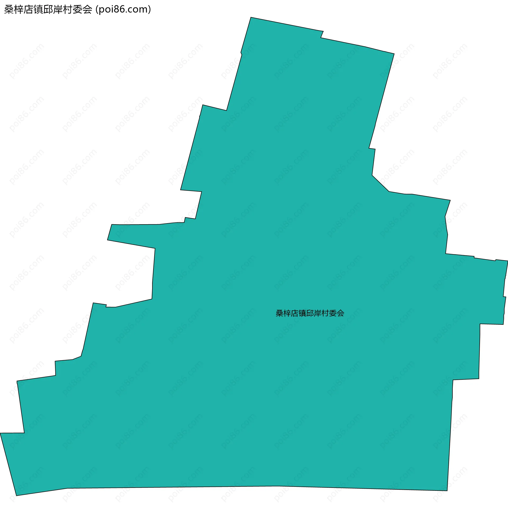 桑梓店镇邱岸村委会边界地图
