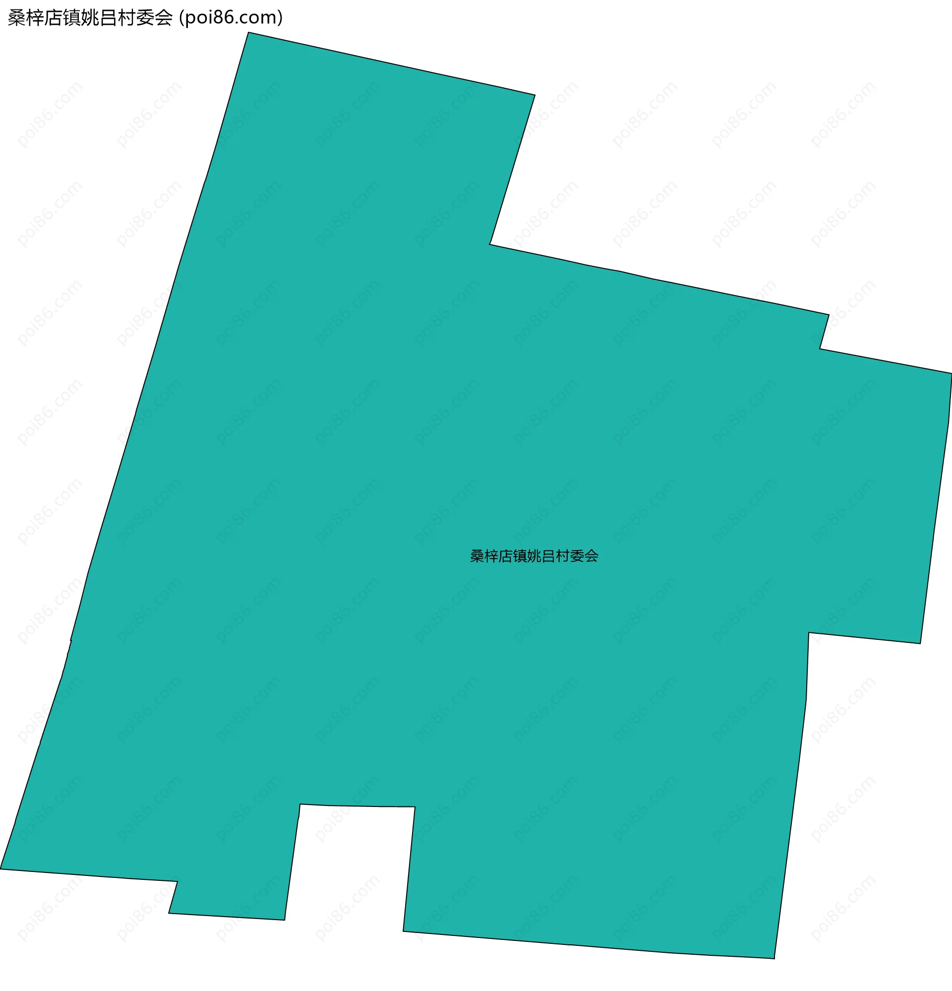 桑梓店镇姚吕村委会边界地图
