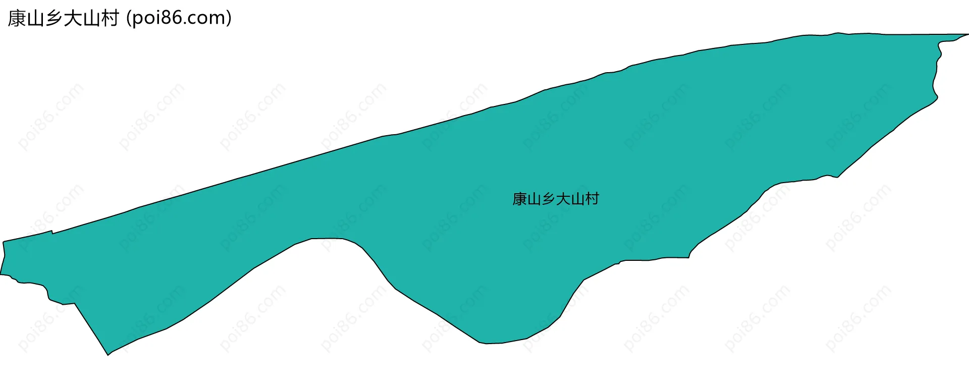 康山乡大山村边界地图