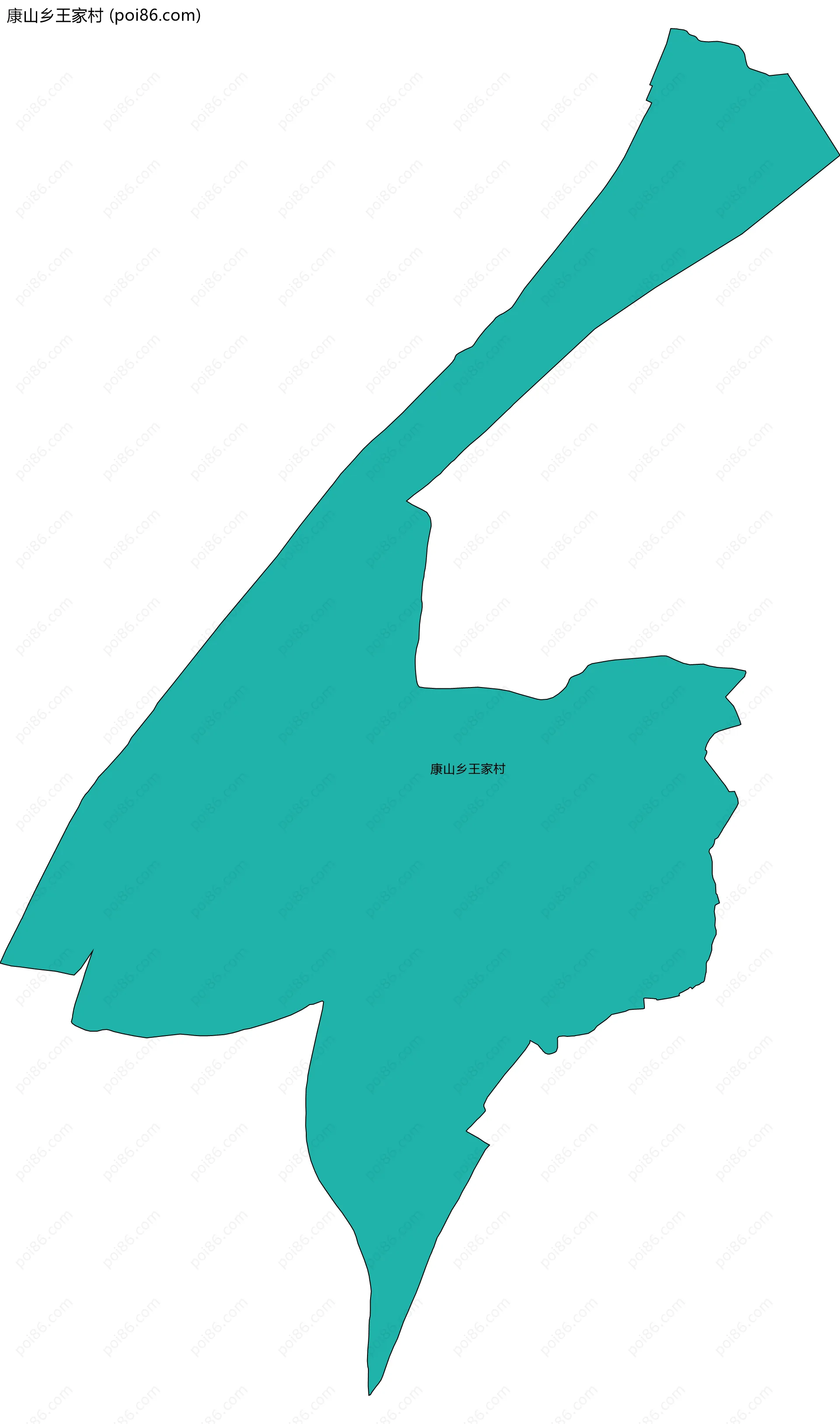 康山乡王家村边界地图