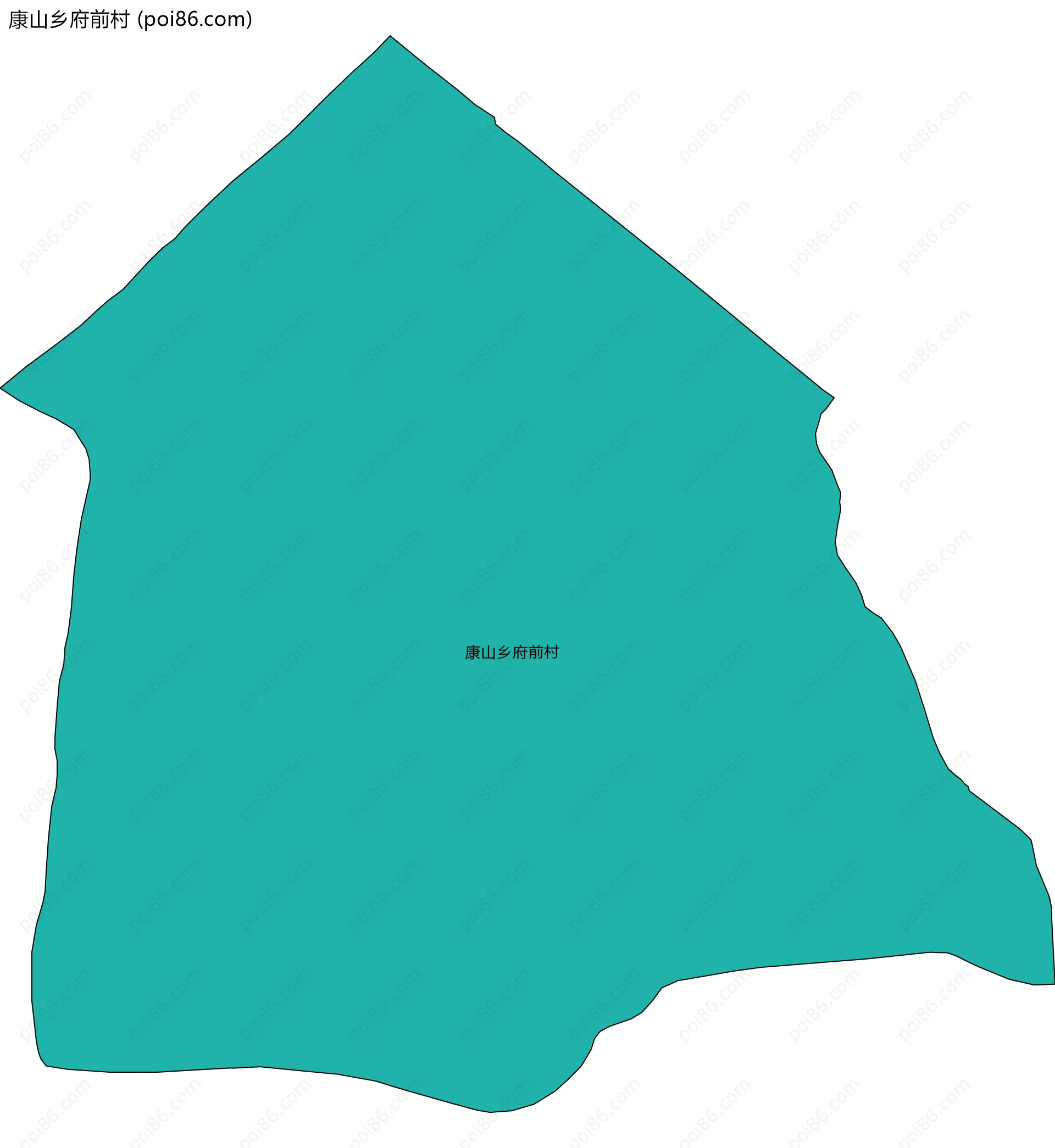 康山乡府前村边界地图