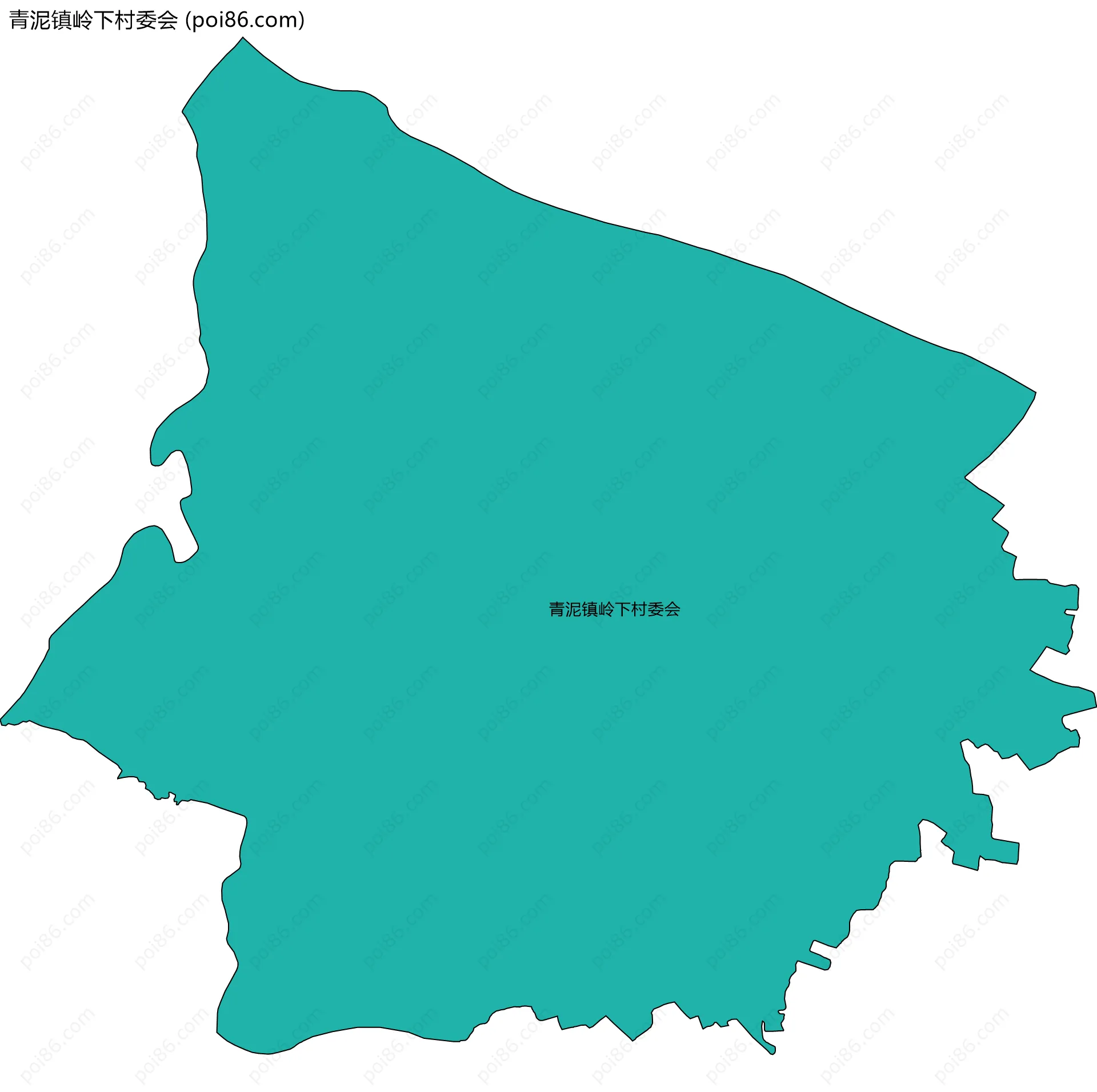 青泥镇岭下村委会边界地图