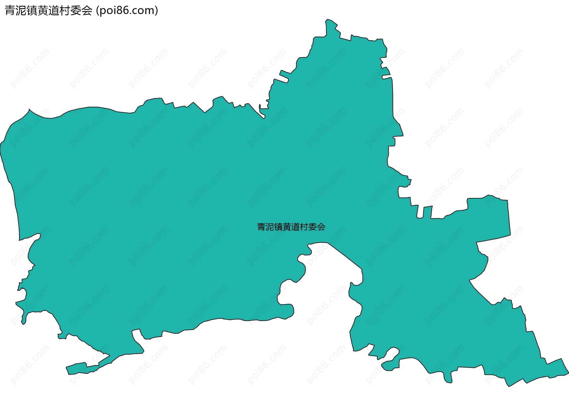 青泥镇黄道村委会边界地图