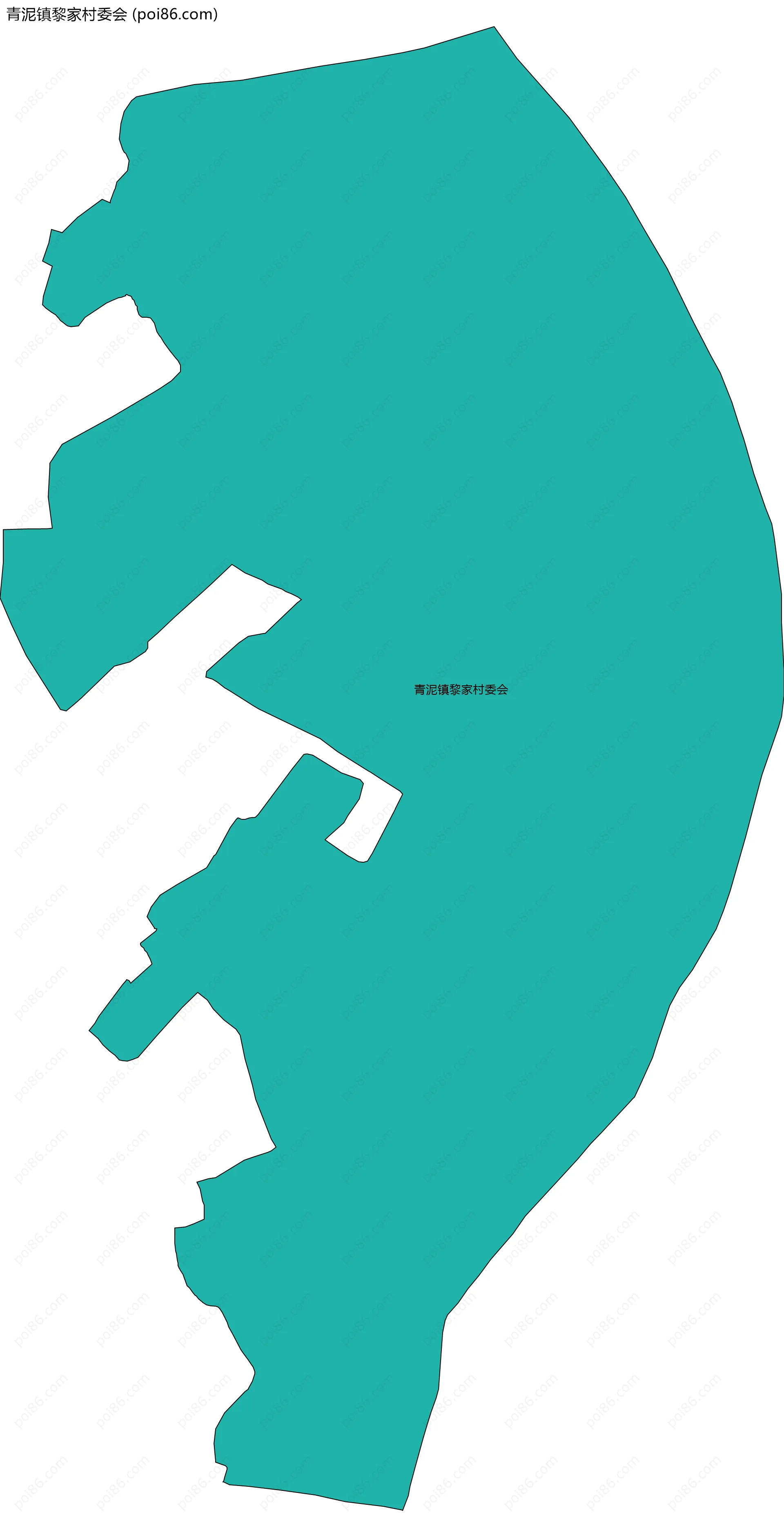 青泥镇黎家村委会边界地图