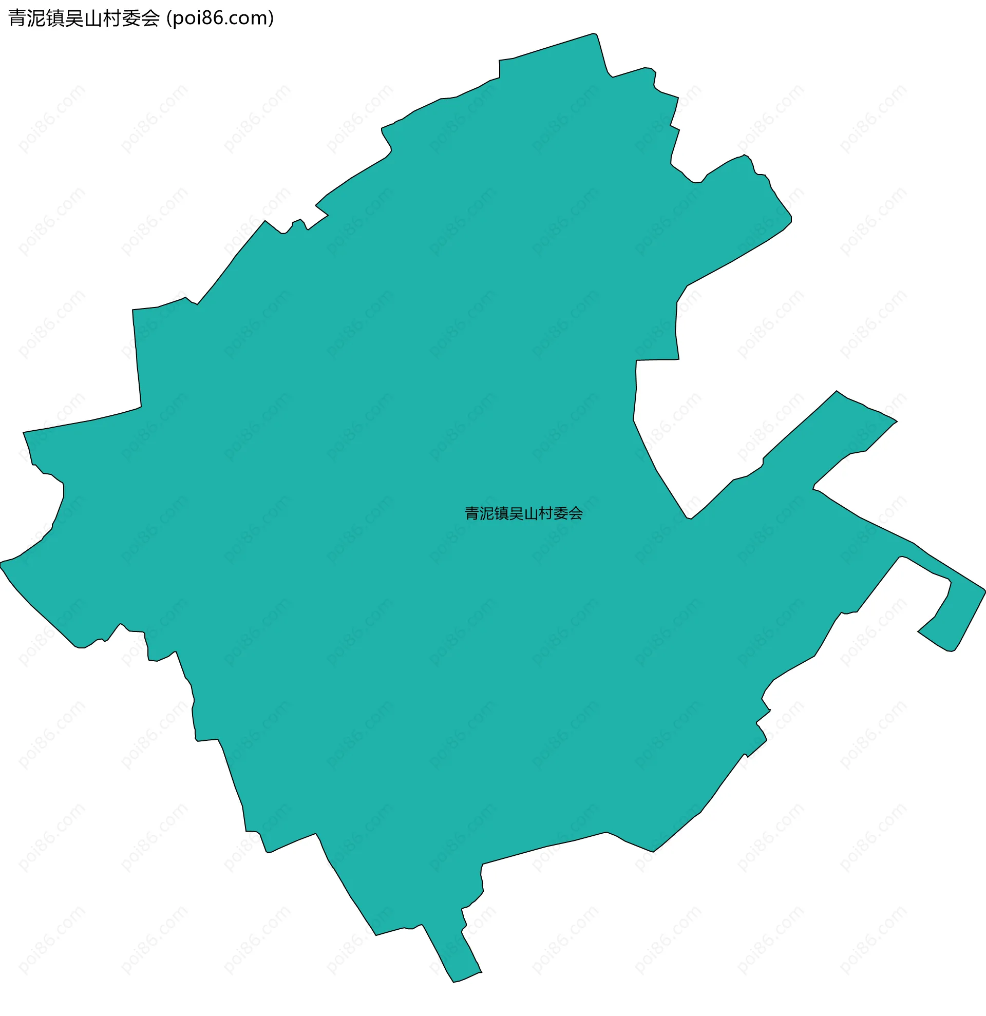 青泥镇吴山村委会边界地图