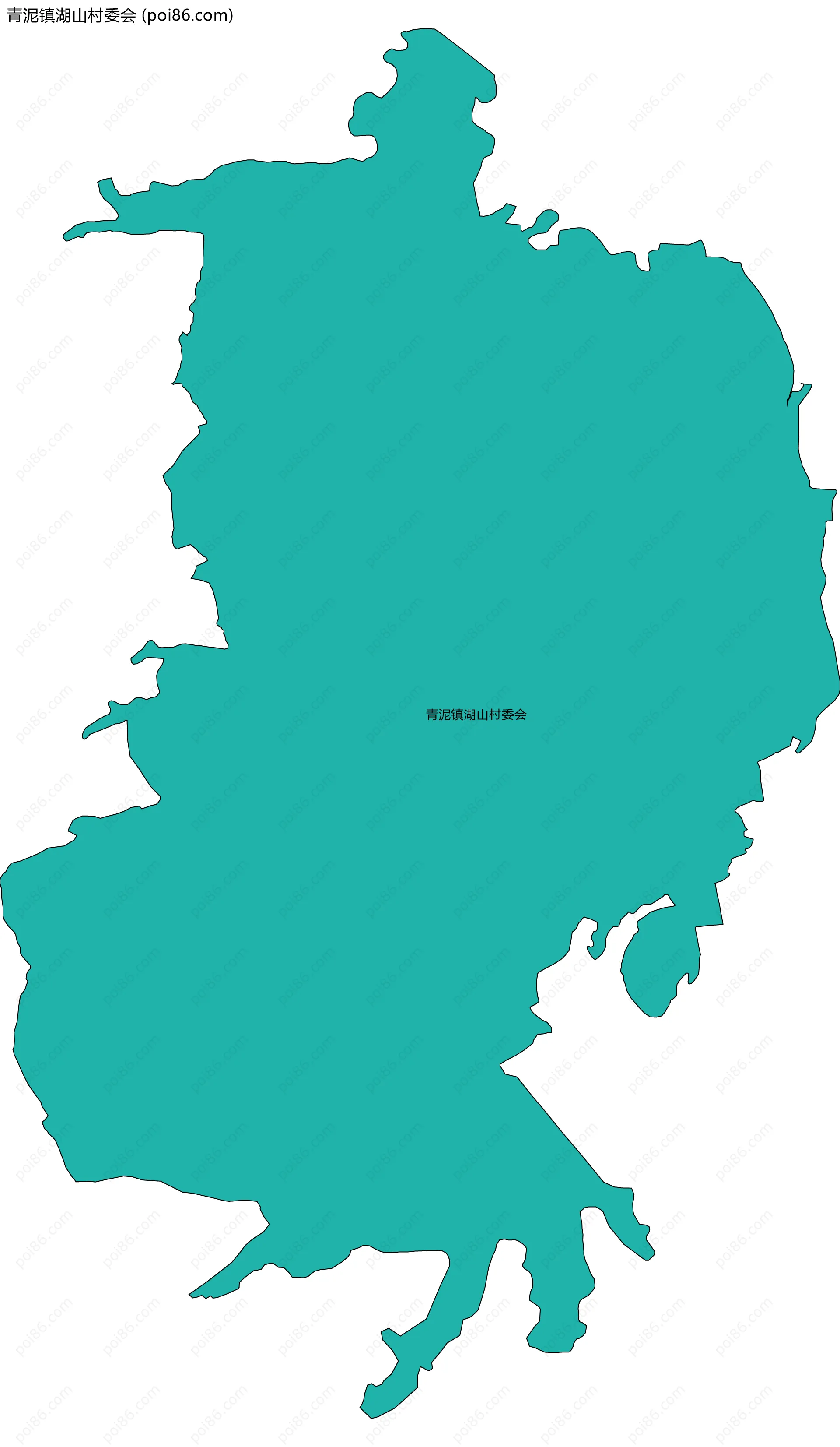 青泥镇湖山村委会边界地图