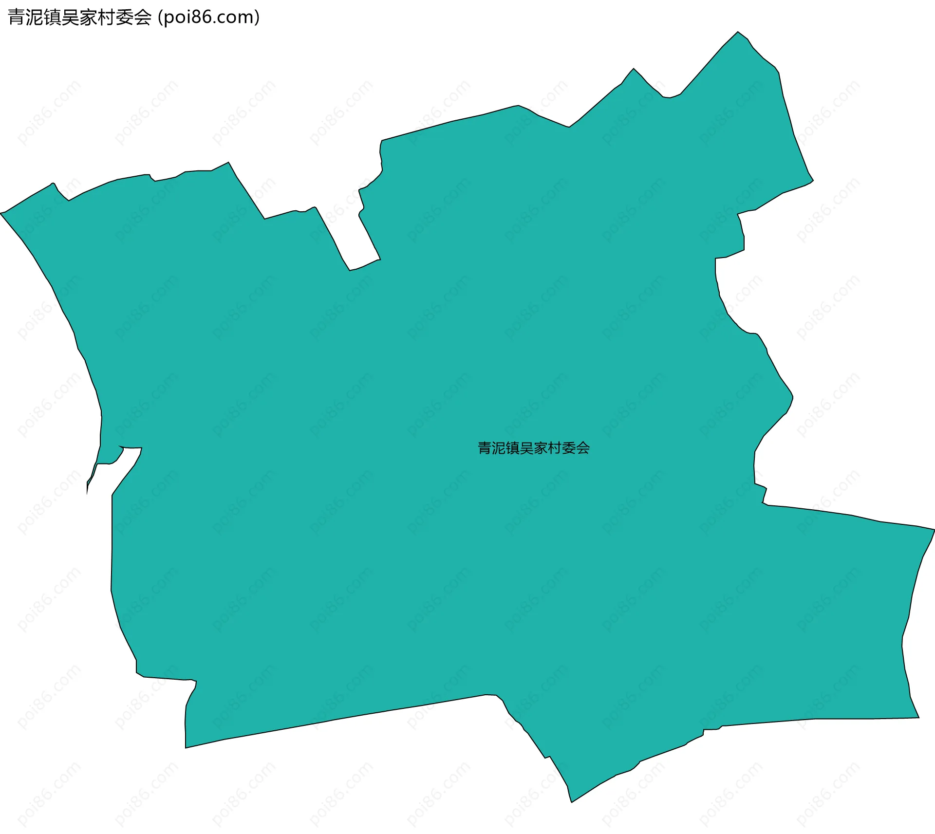 青泥镇吴家村委会边界地图
