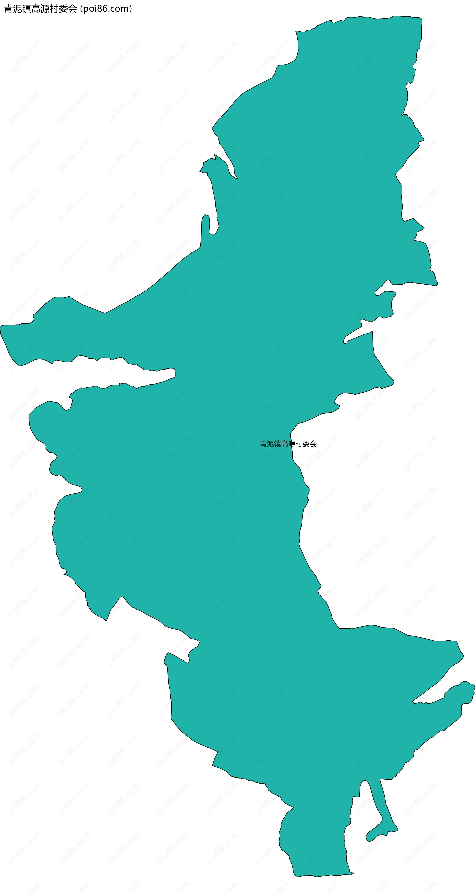 青泥镇高源村委会边界地图