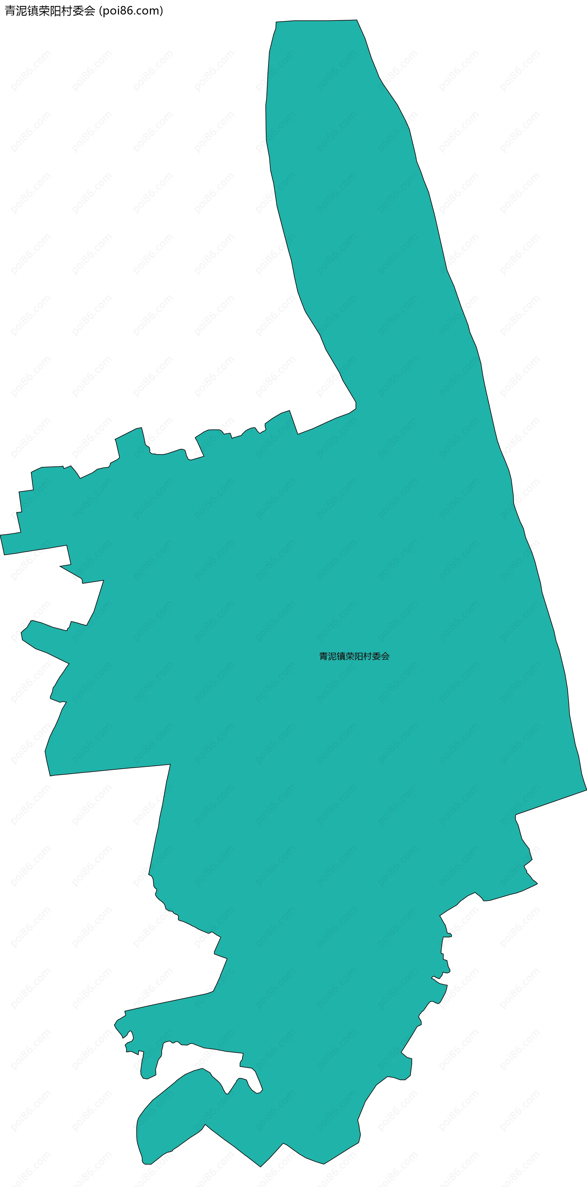 青泥镇荣阳村委会边界地图