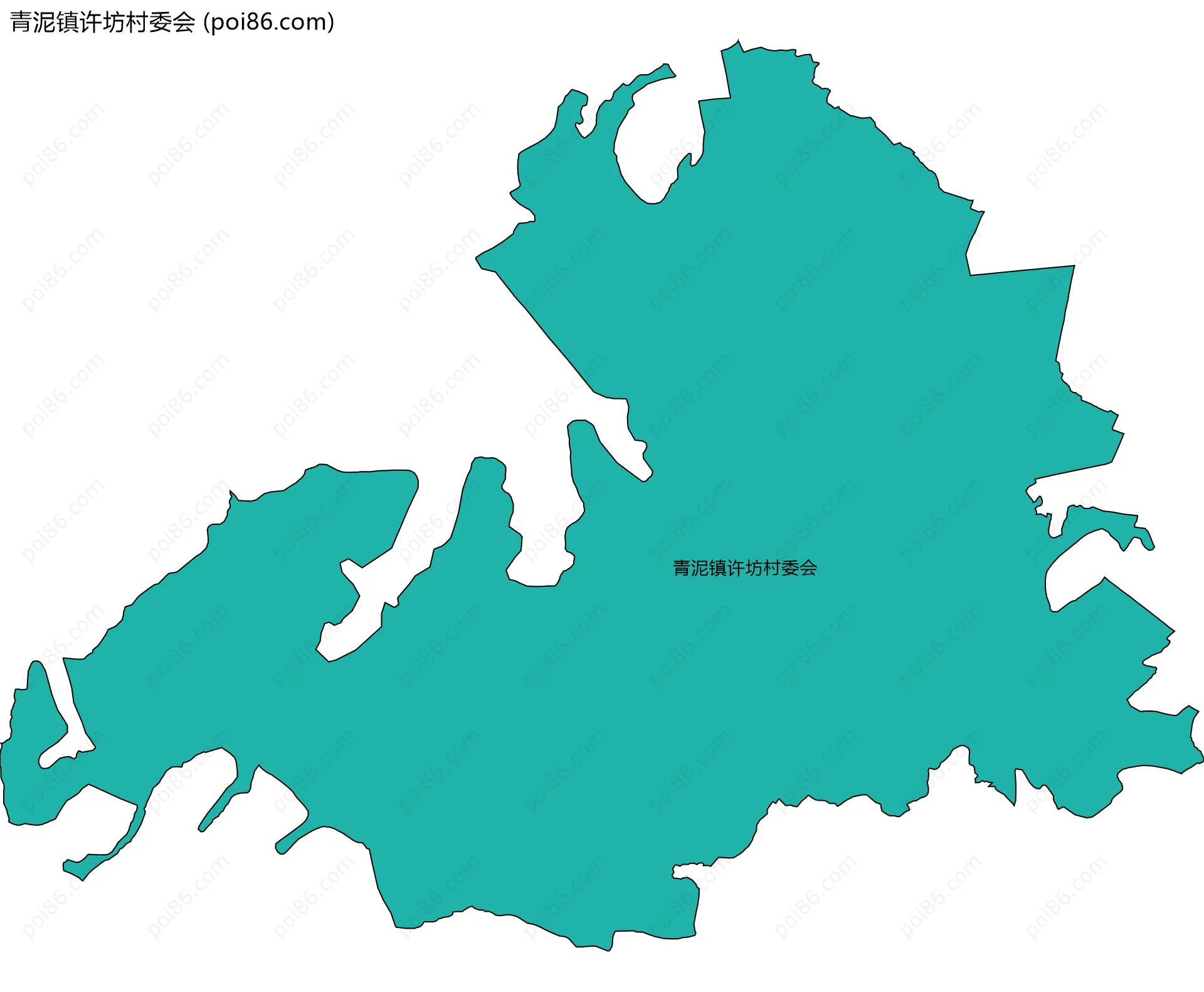 青泥镇许坊村委会边界地图