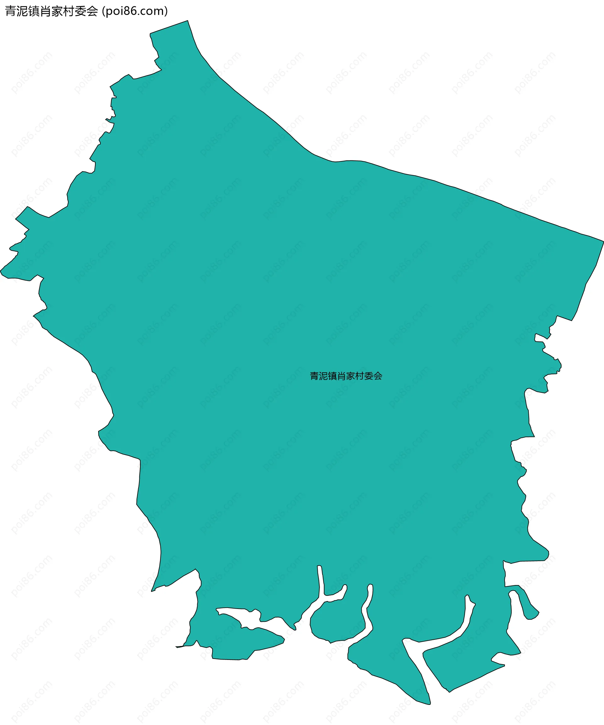青泥镇肖家村委会边界地图
