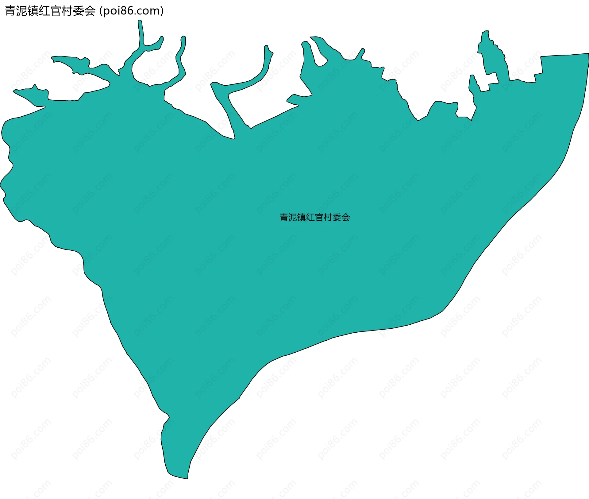 青泥镇红官村委会边界地图