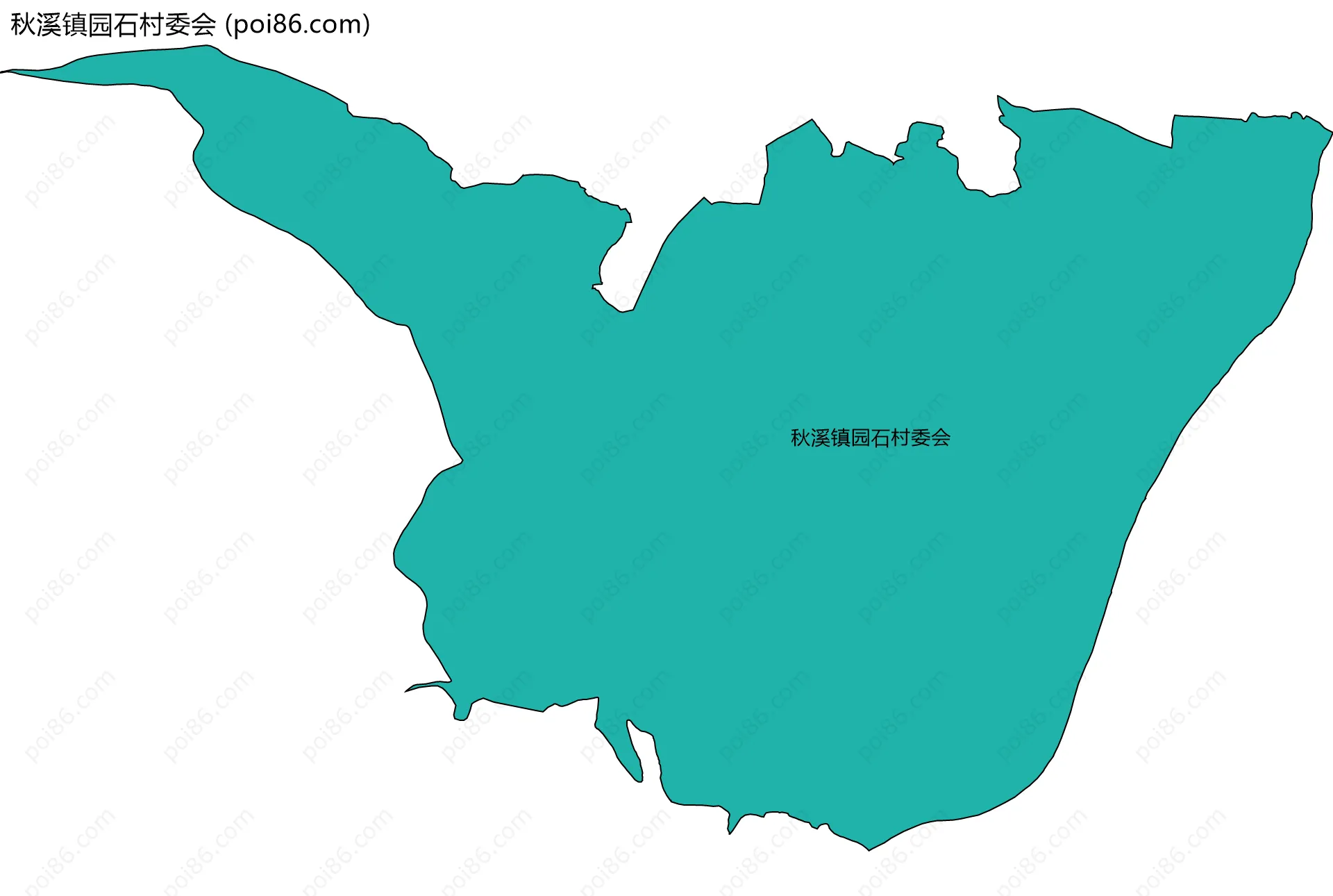 秋溪镇园石村委会边界地图