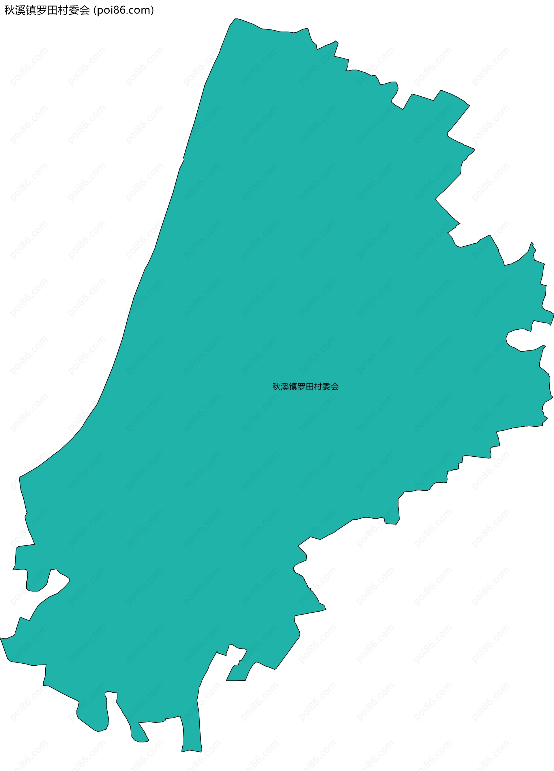 秋溪镇罗田村委会边界地图