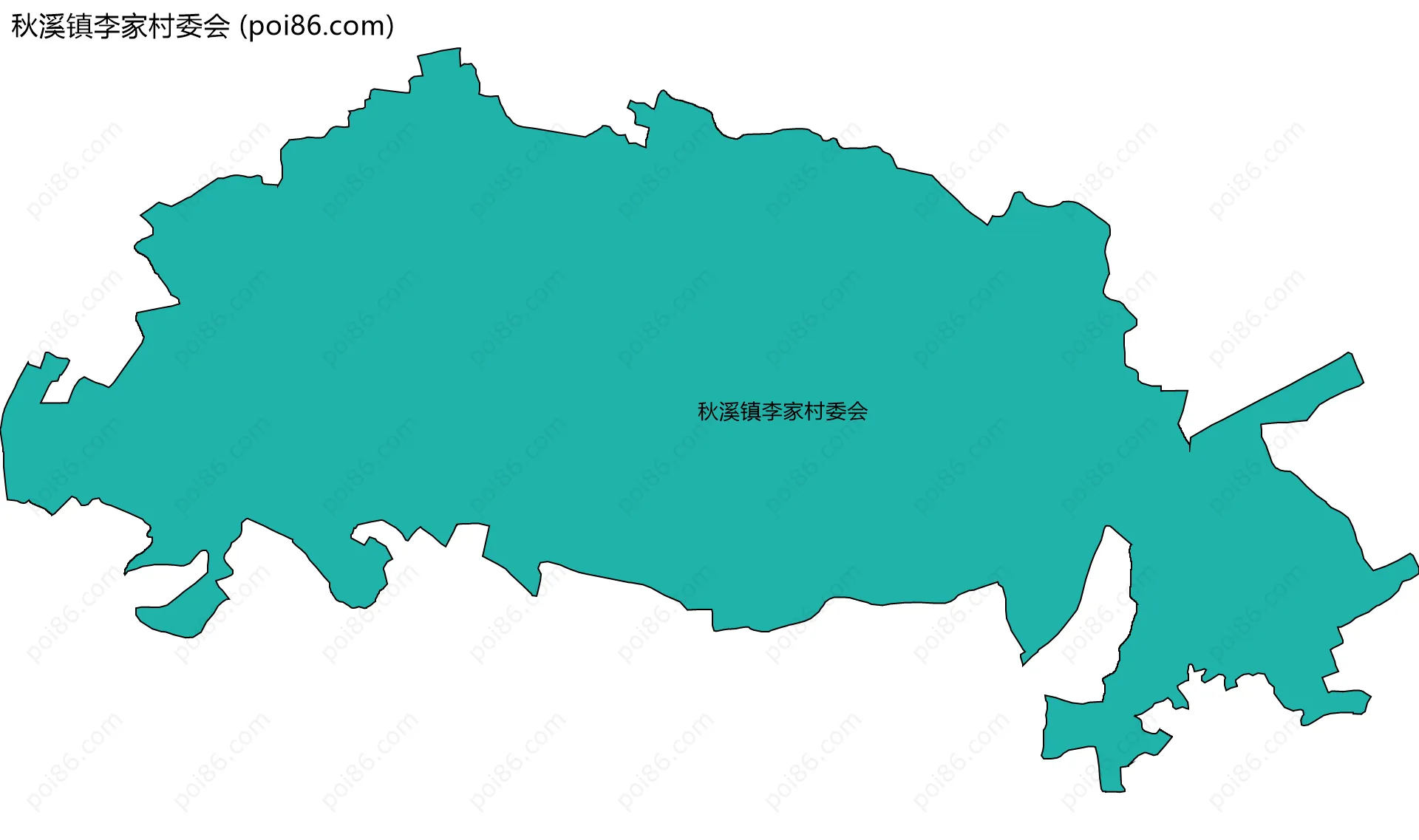 秋溪镇李家村委会边界地图