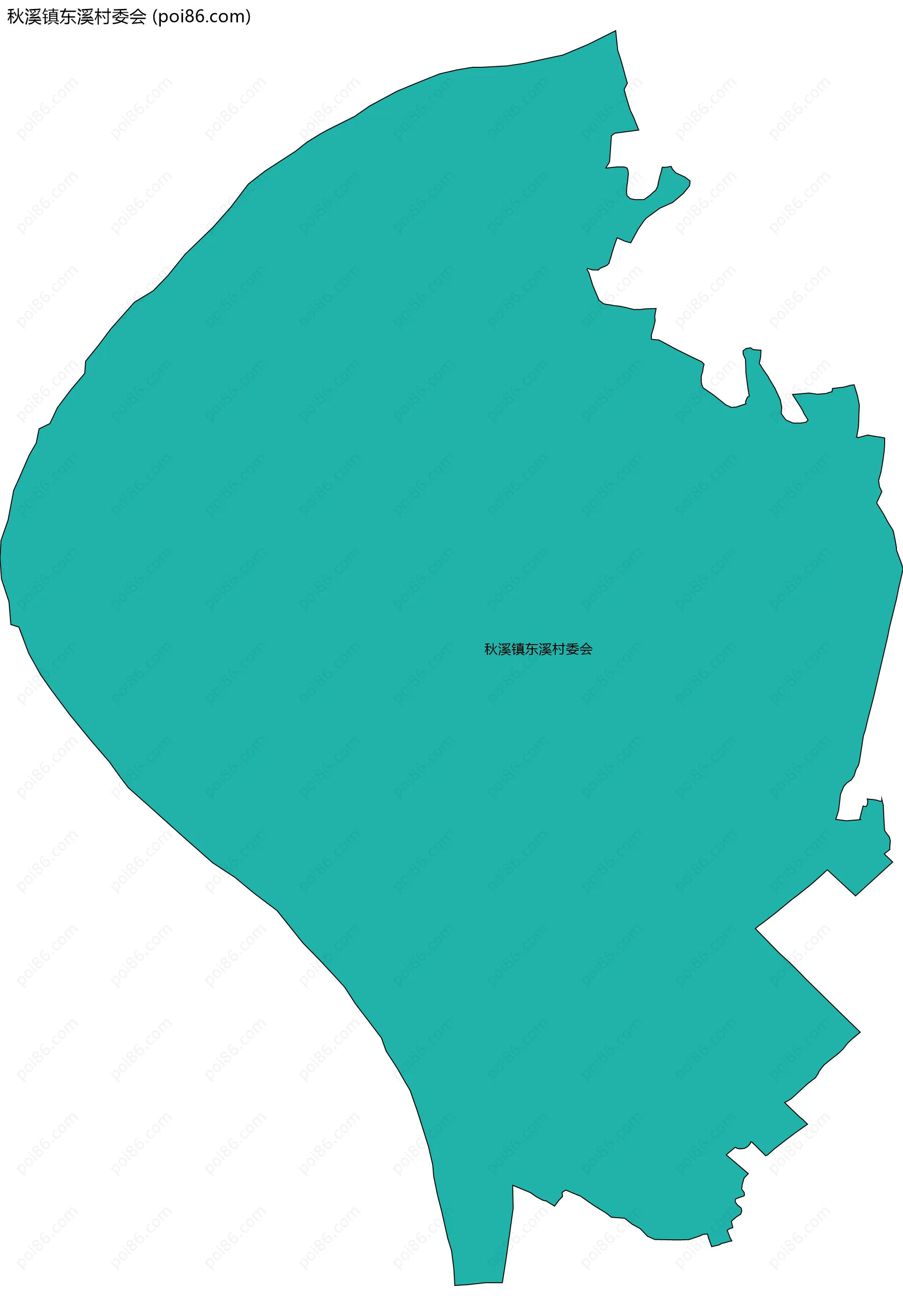 秋溪镇东溪村委会边界地图