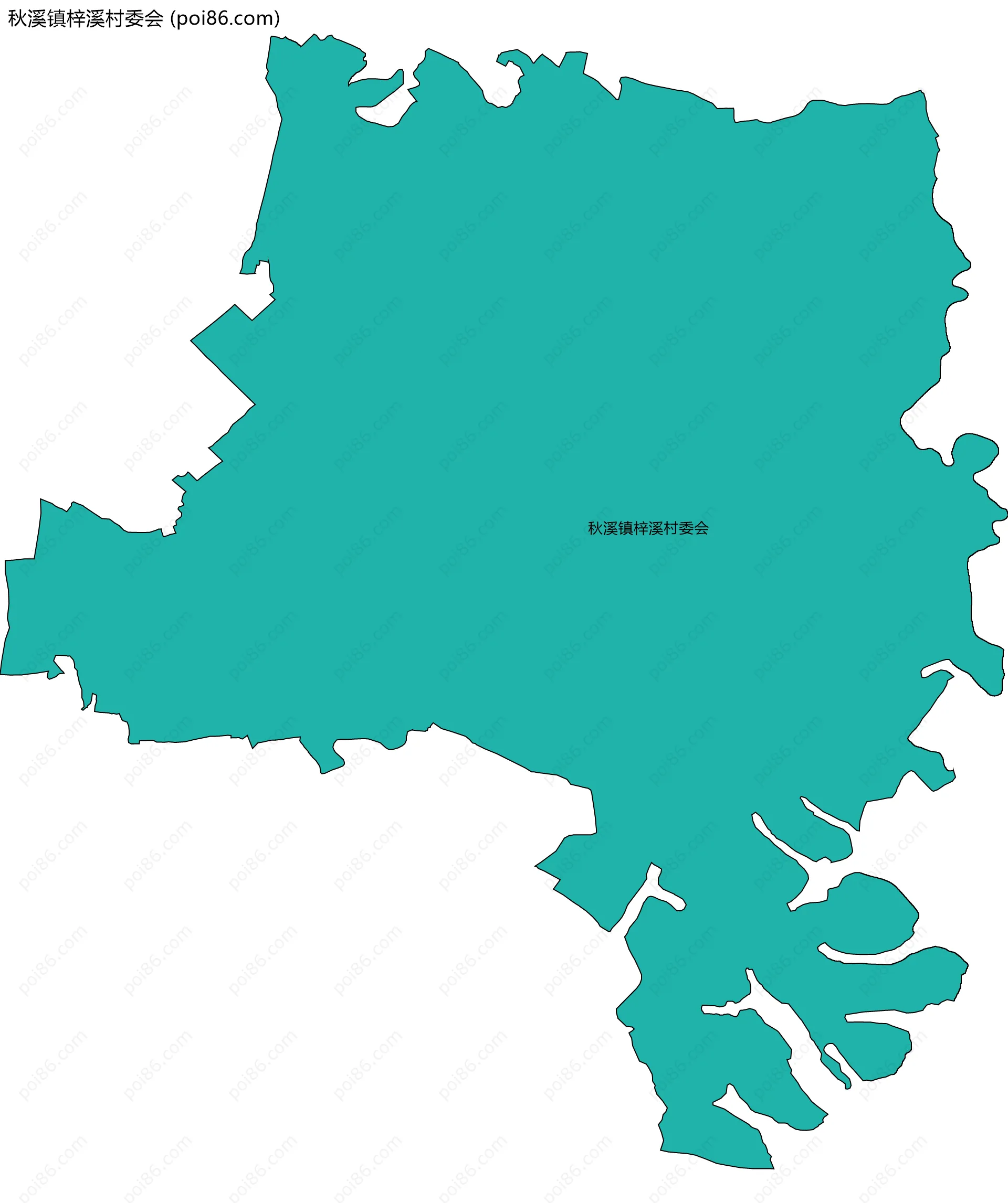 秋溪镇梓溪村委会边界地图