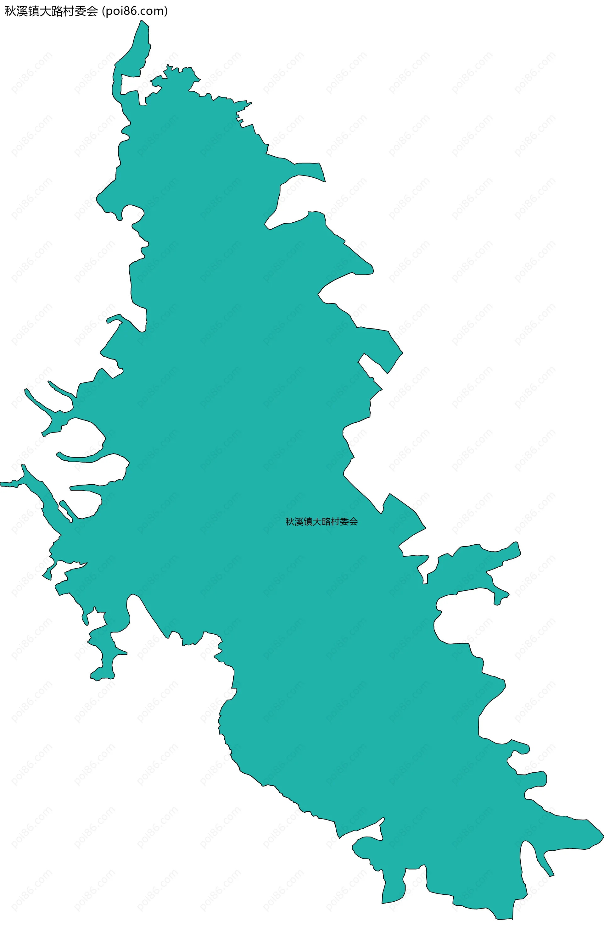 秋溪镇大路村委会边界地图