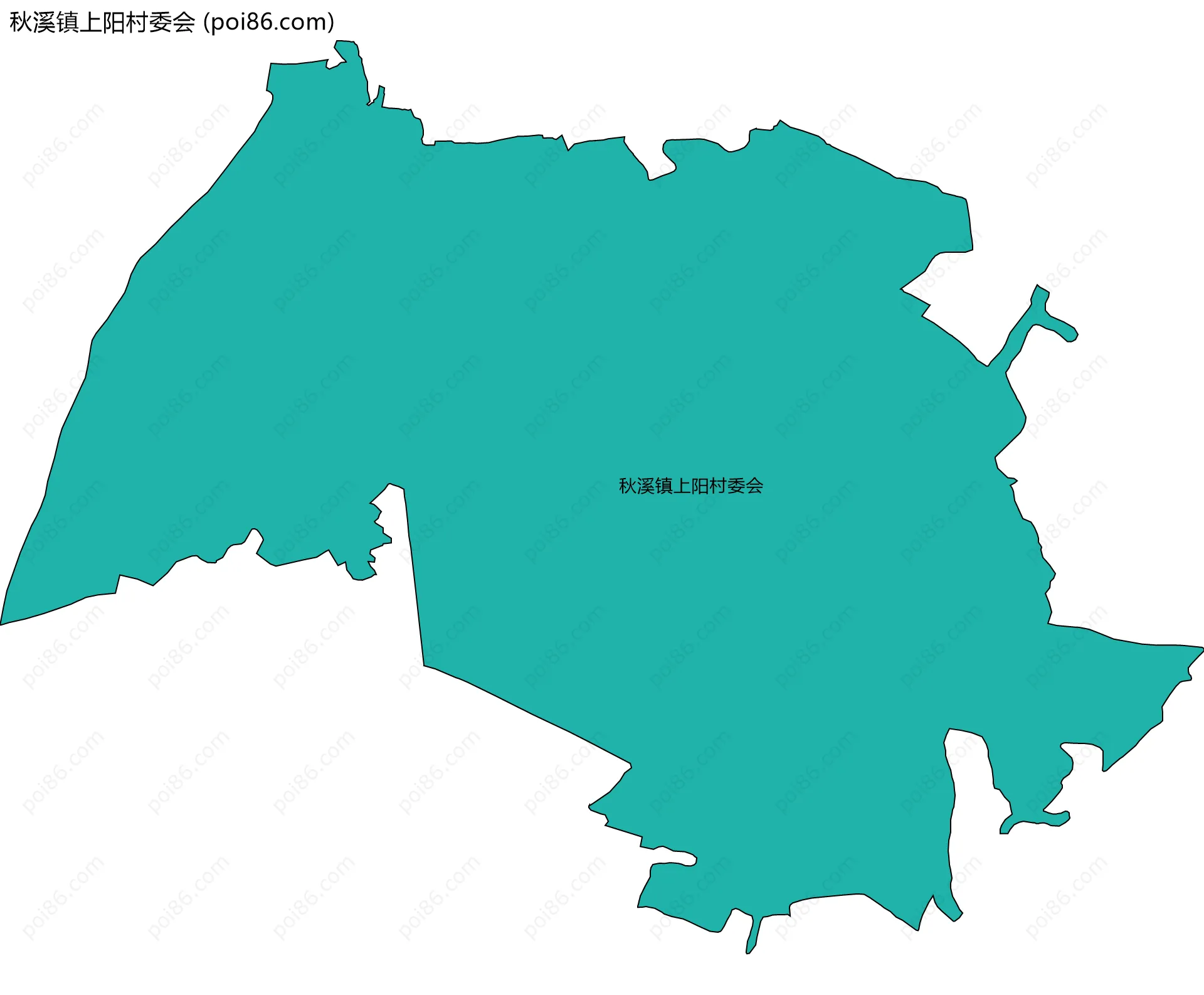 秋溪镇上阳村委会边界地图