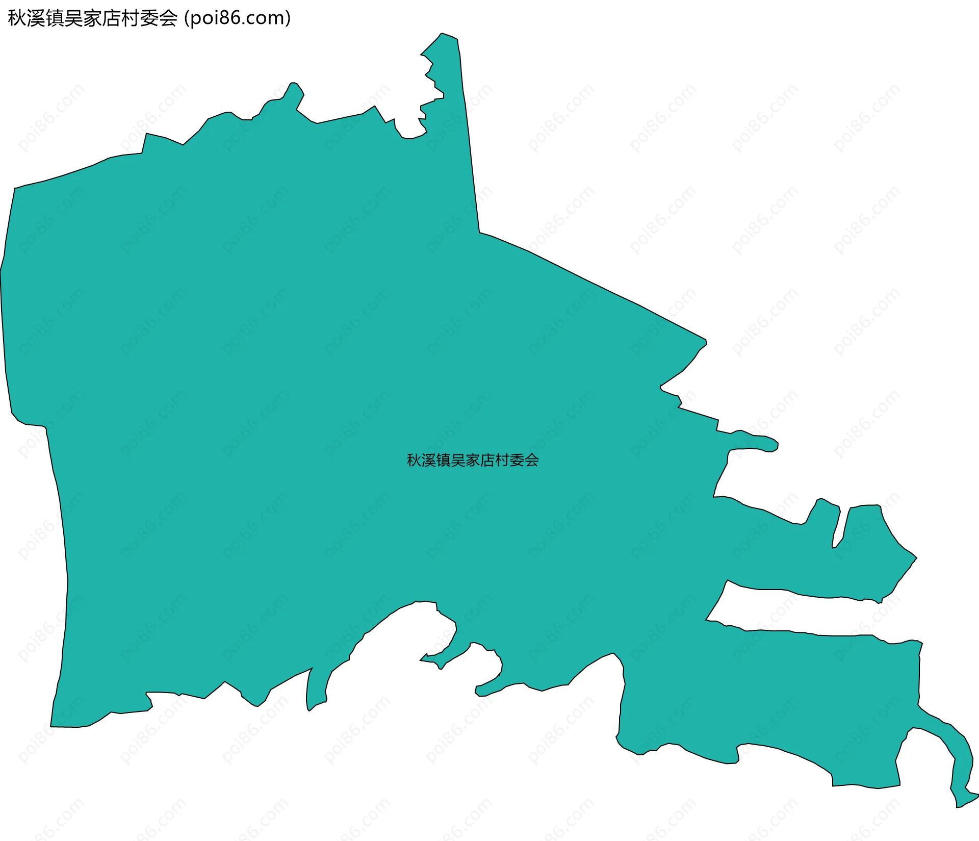 秋溪镇吴家店村委会边界地图