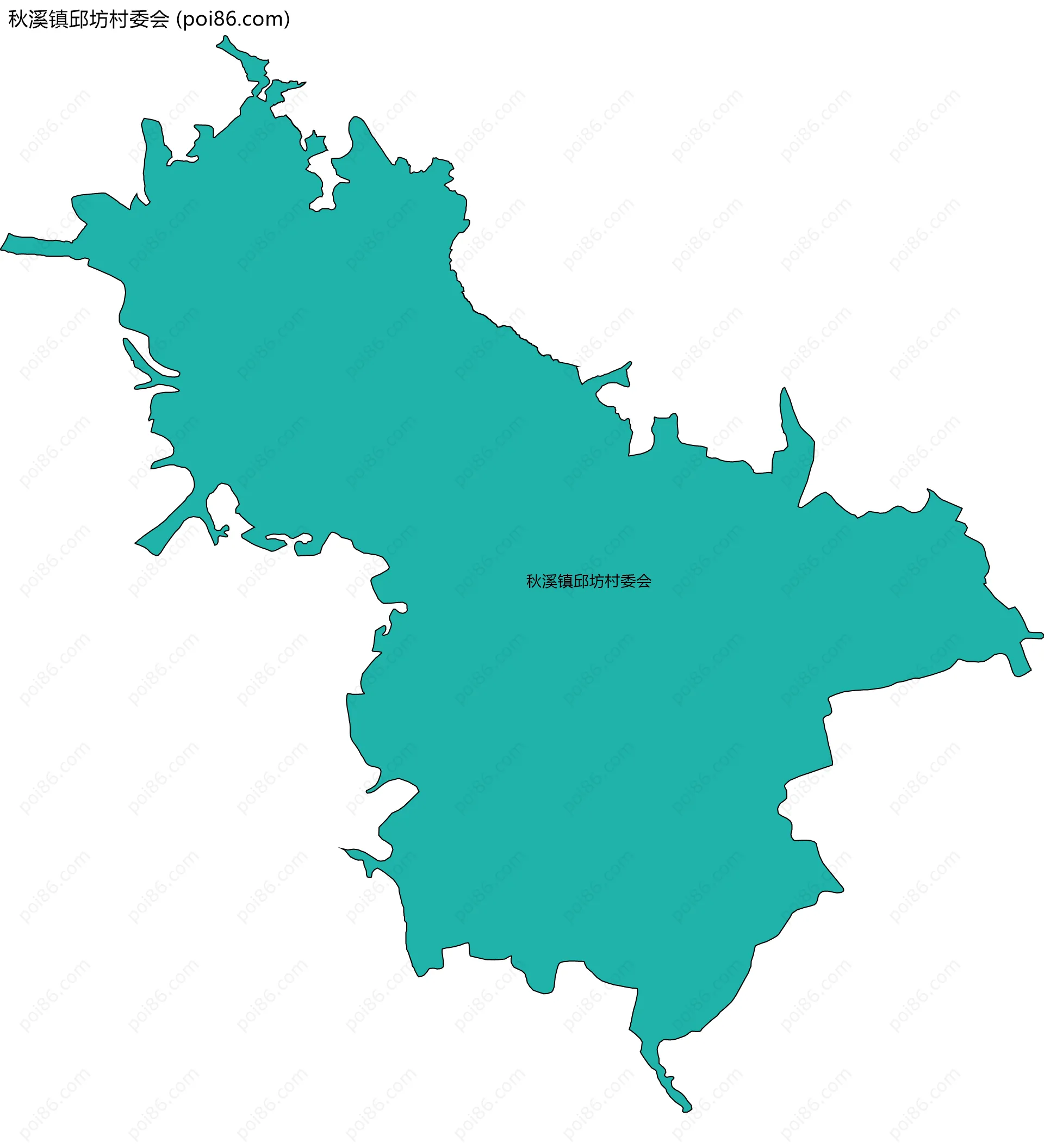 秋溪镇邱坊村委会边界地图