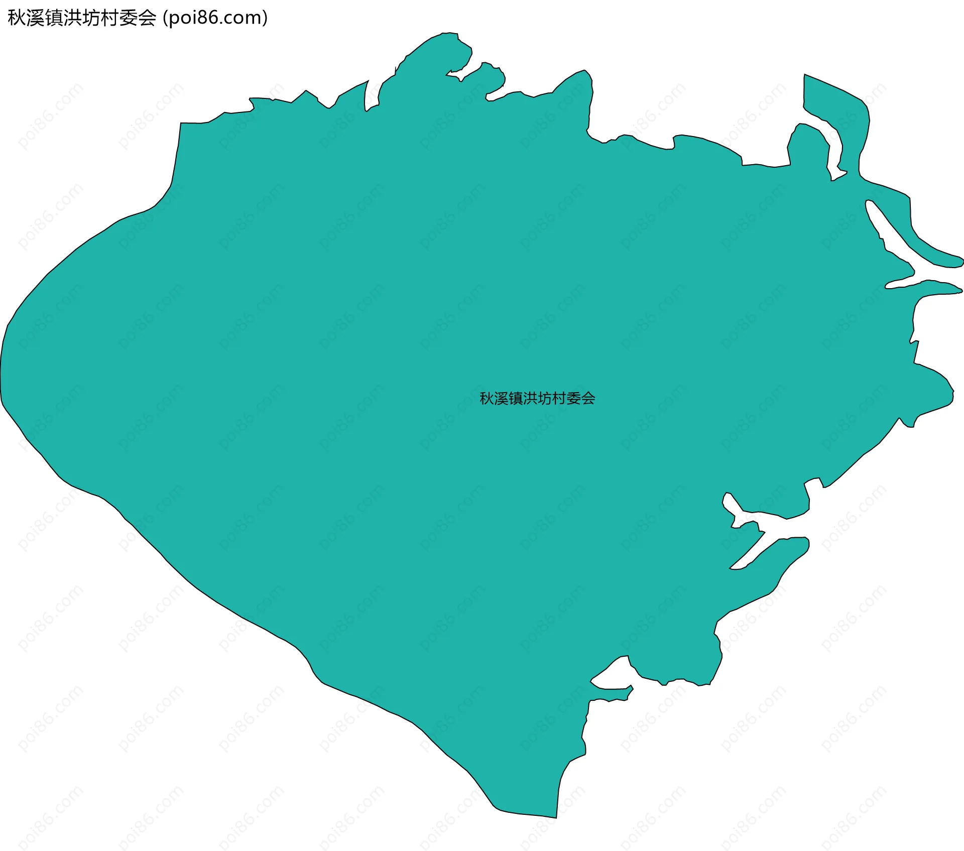 秋溪镇洪坊村委会边界地图