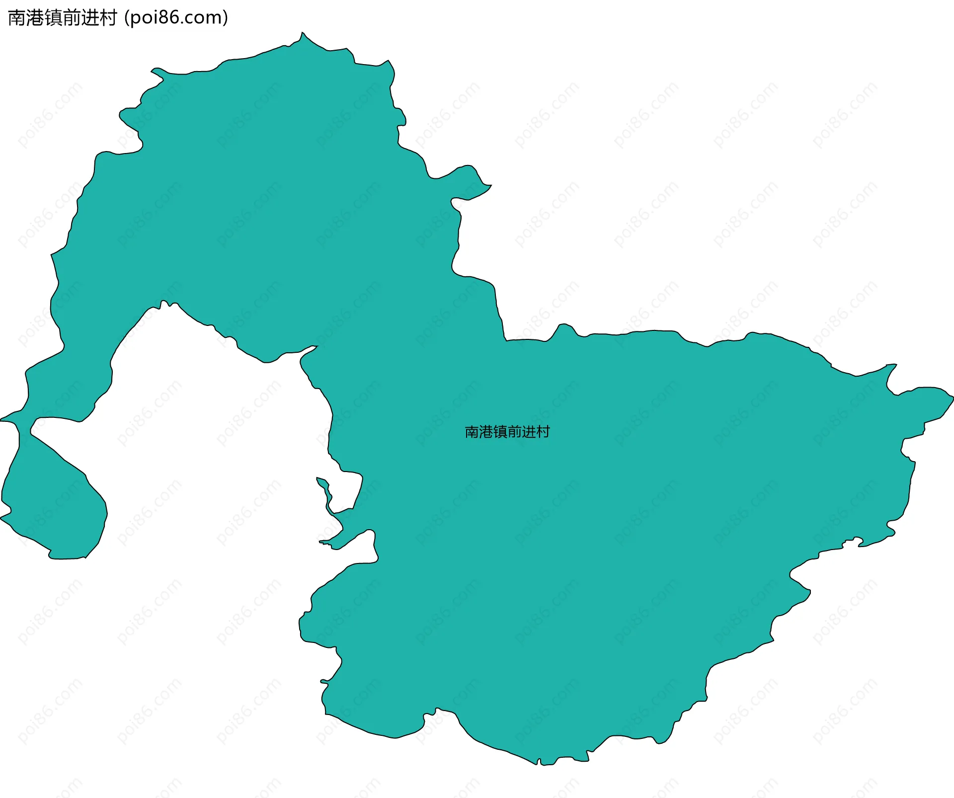 南港镇前进村边界地图