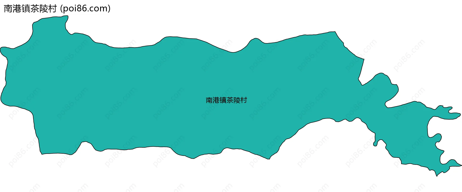 南港镇茶陵村边界地图