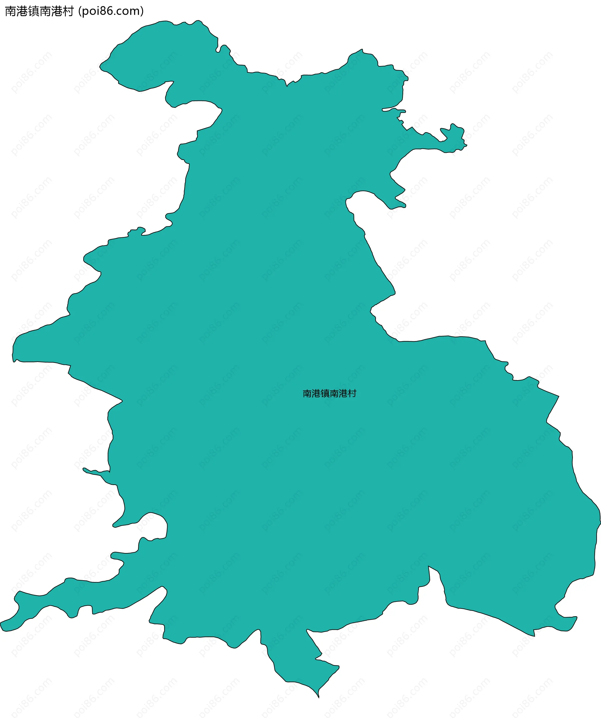南港镇南港村边界地图