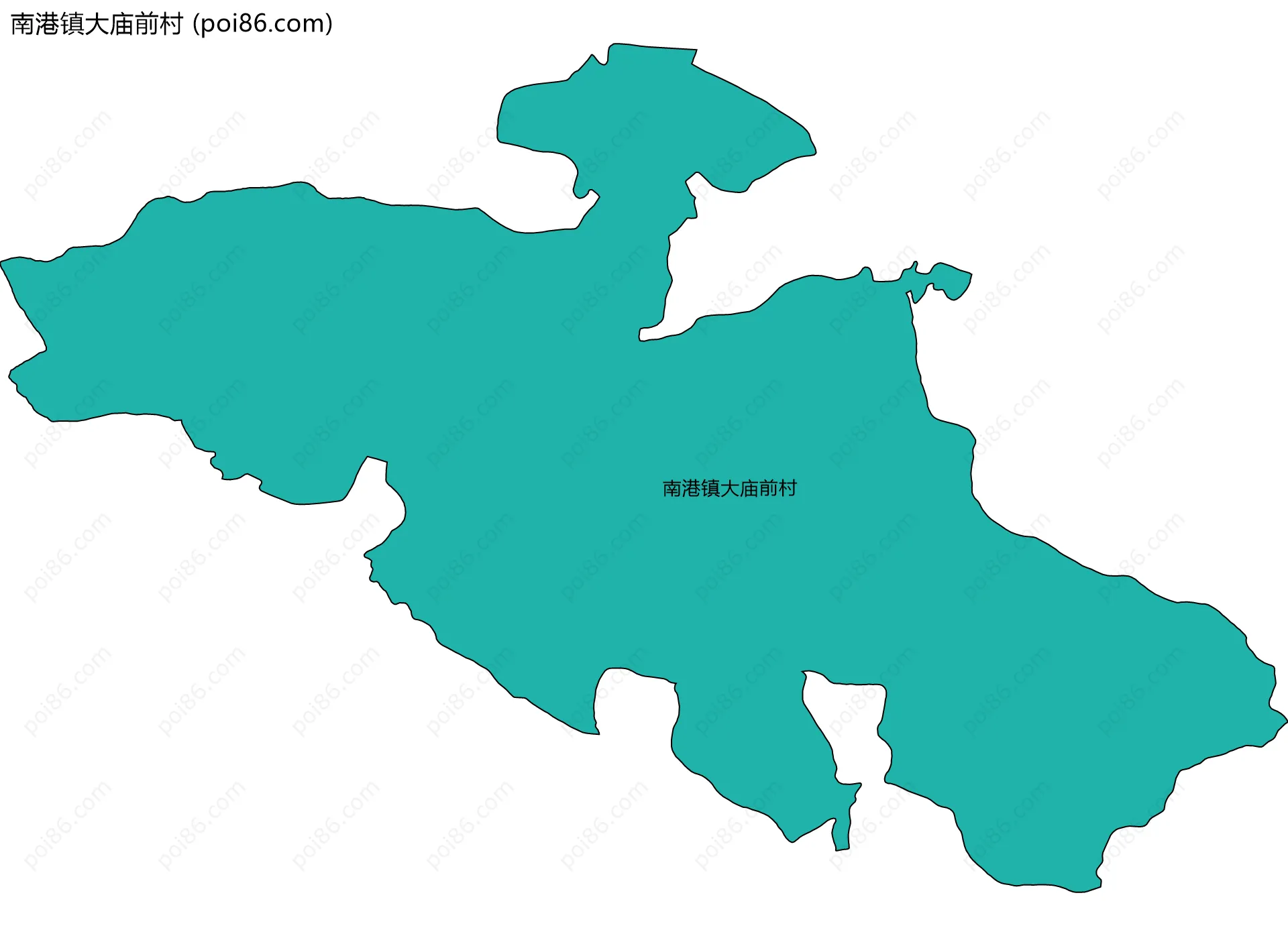 南港镇大庙前村边界地图