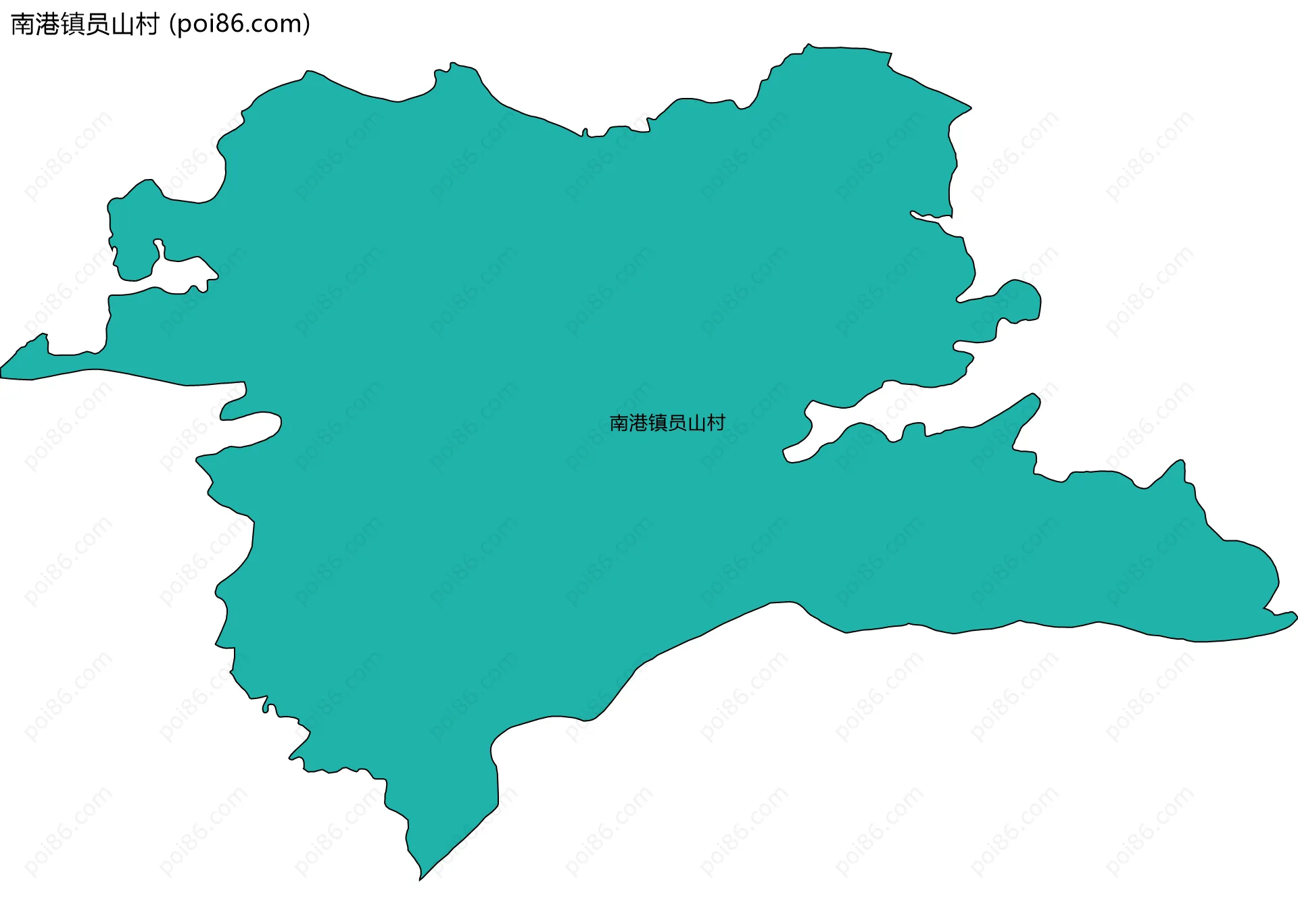 南港镇员山村边界地图