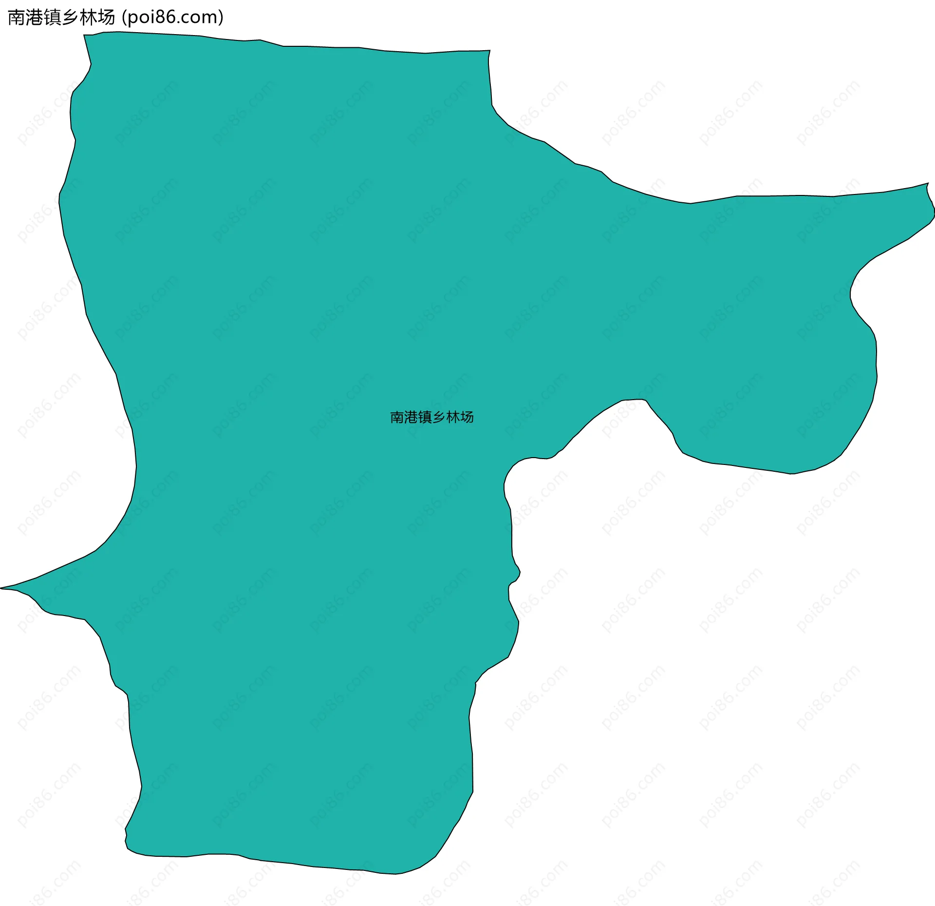 南港镇乡林场边界地图
