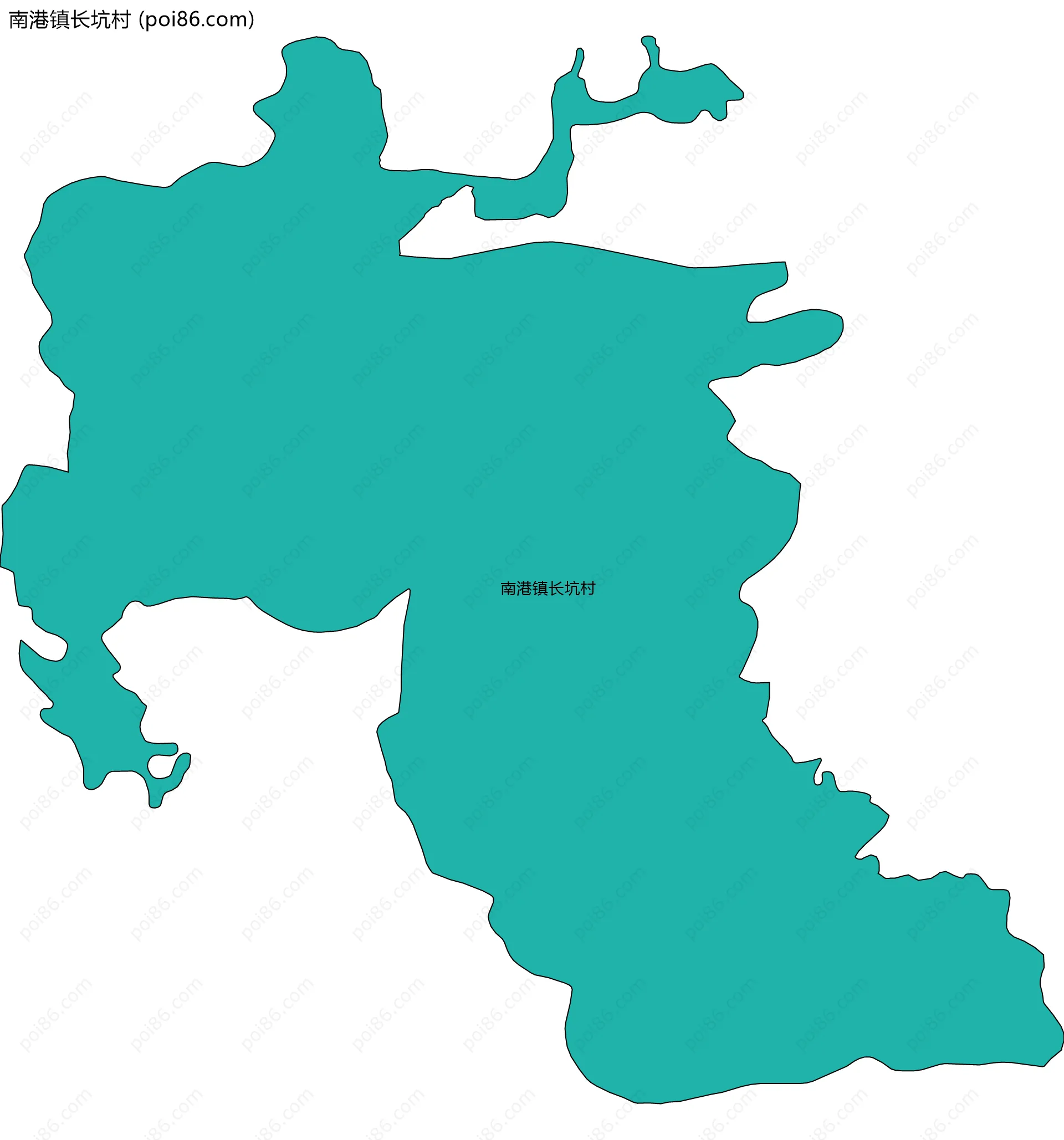 南港镇长坑村边界地图