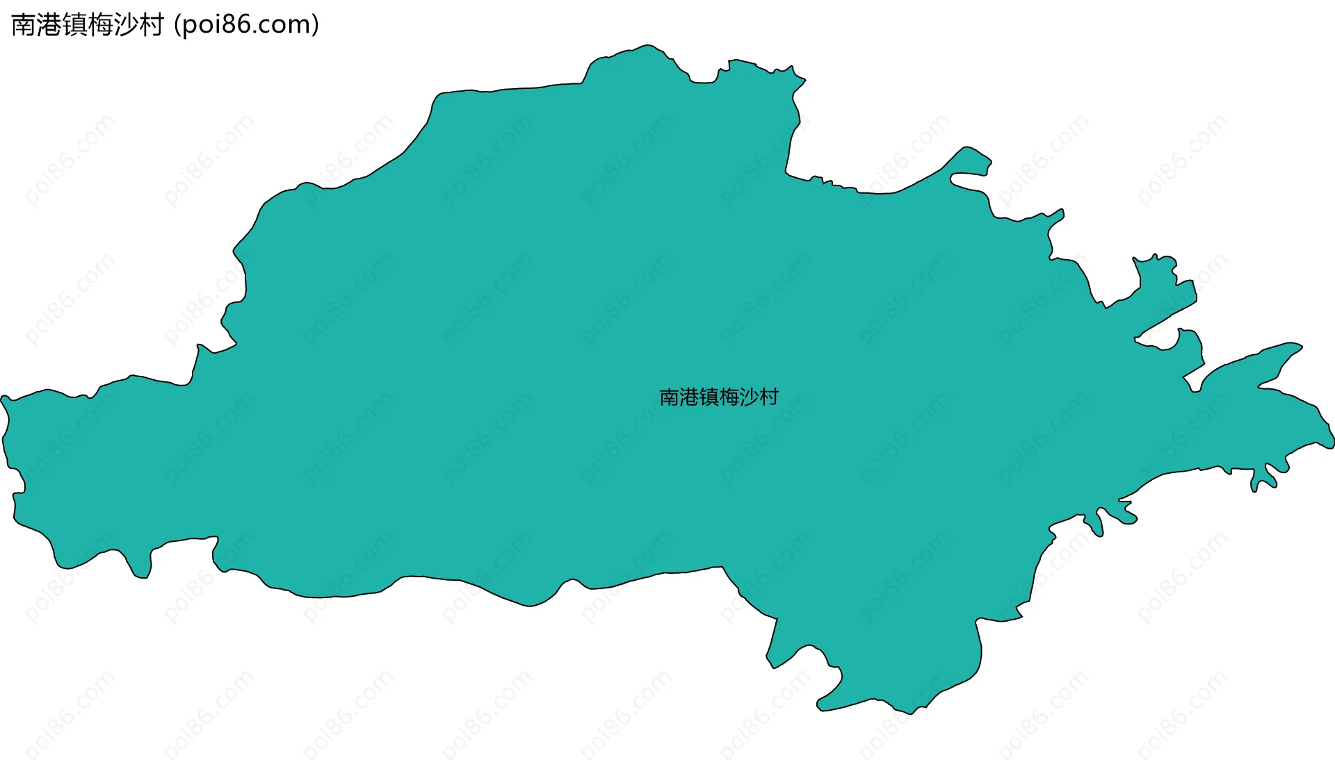 南港镇梅沙村边界地图