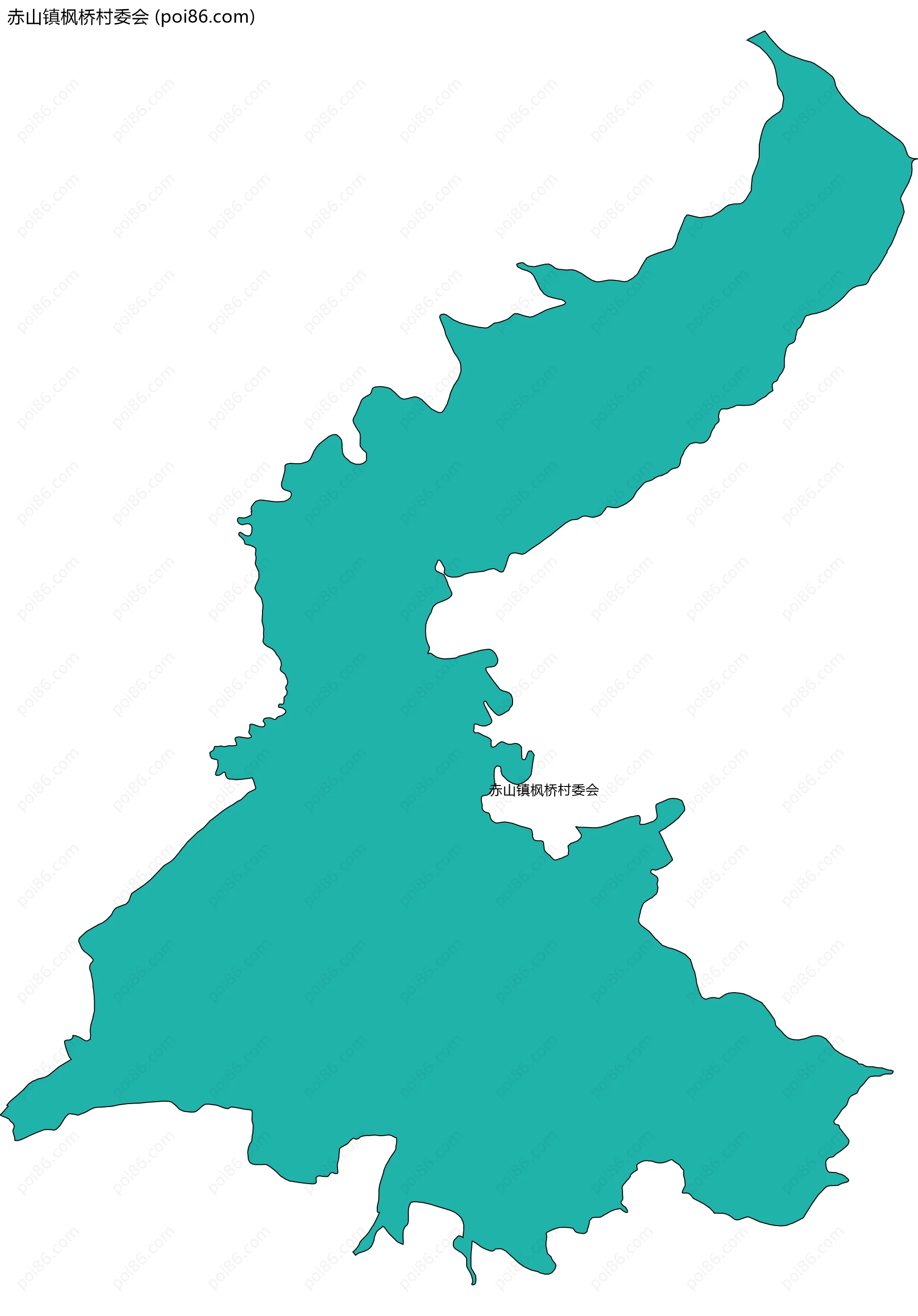 赤山镇枫桥村委会边界地图