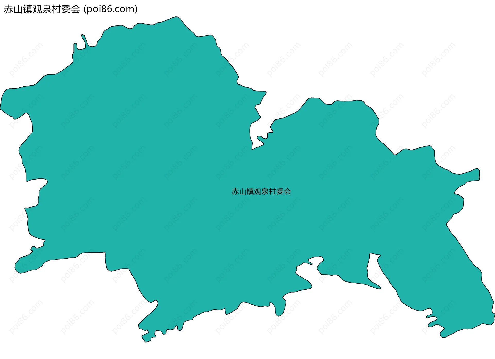 赤山镇观泉村委会边界地图